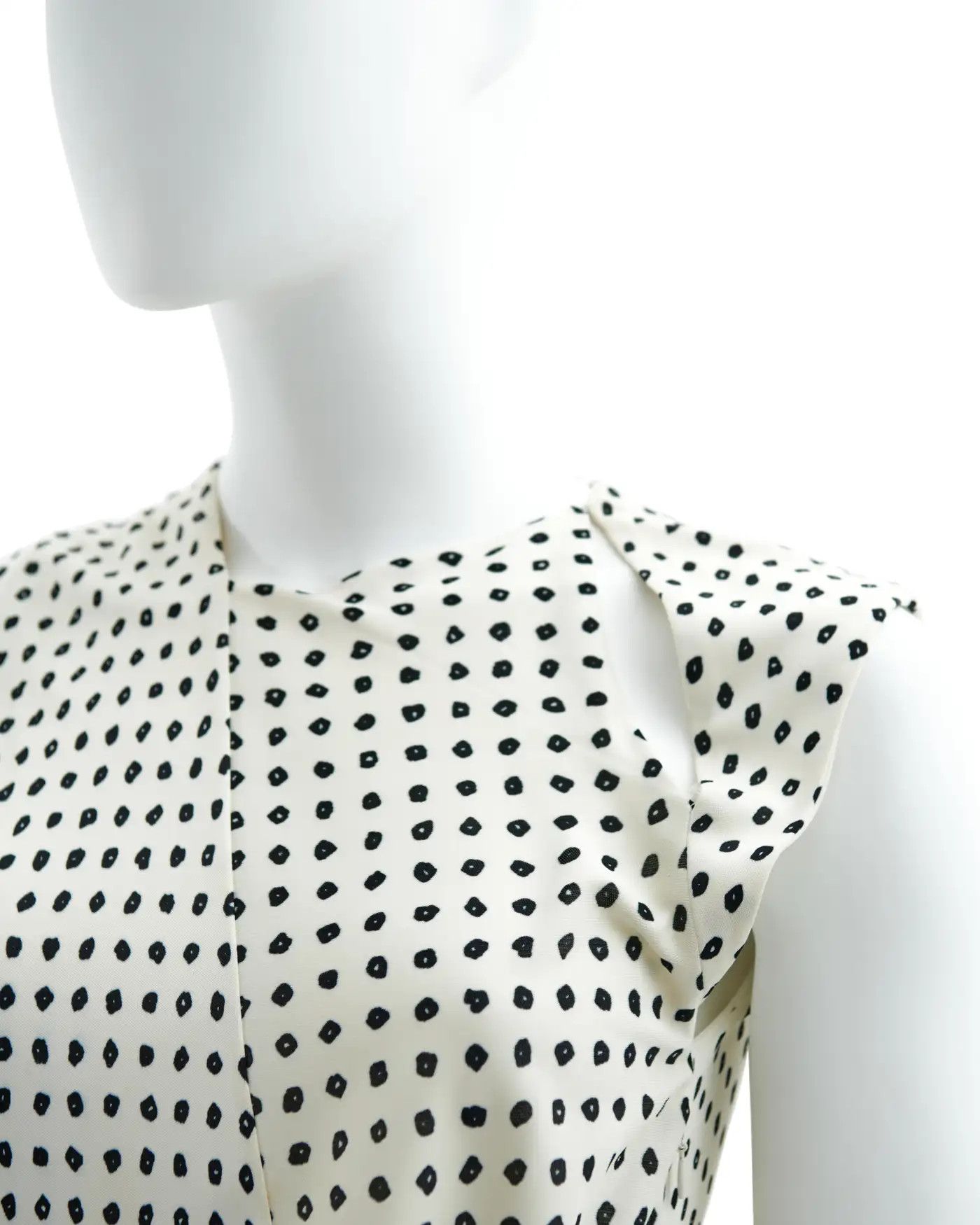 Balenciaga Resort 2009 Black and white printed asymmetric dress Size M / US 6-8 / IT 42-44 - 8 Thumbnail