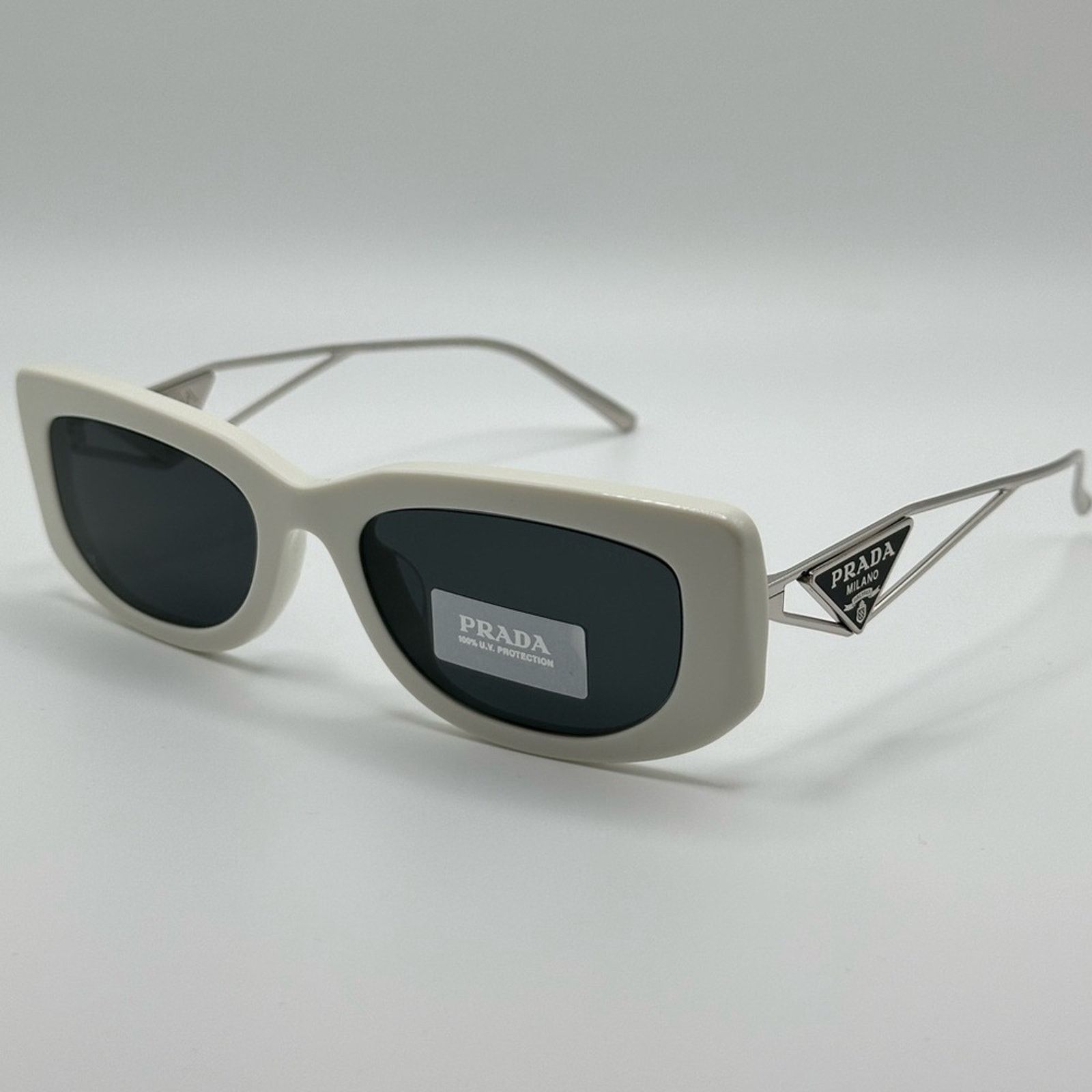 Prada NEW PRADA PR14YS 1425S0 Talc/Dark Grey Women Sunglasses Size ONE SIZE - 3 Thumbnail