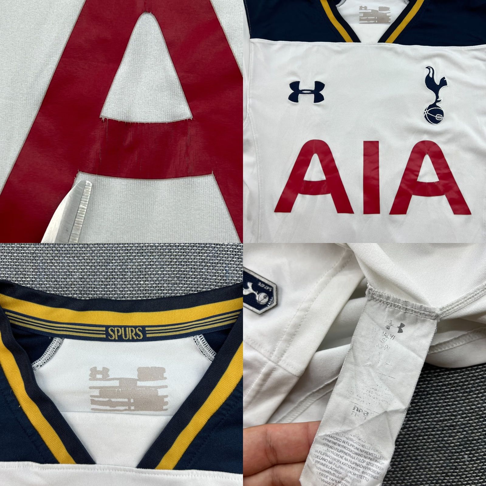 Under Armour Tottenham Hotspur 2016 2017 Home Eriksen Mens Football Jersey XS Under Armour Shirt Adult XS White Football Jersey Moisture Wicking Quick Dry Mens Size US XS / EU 42 / 0 - 8 Thumbnail