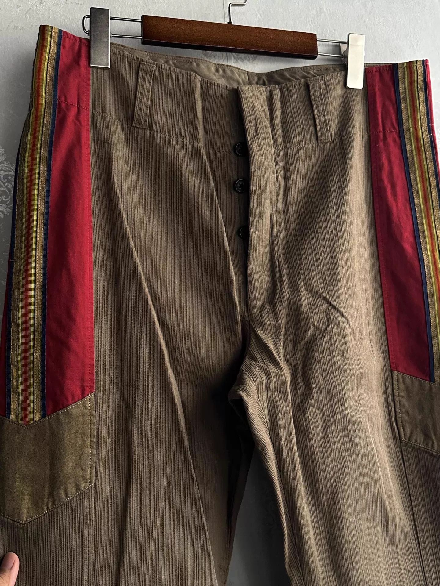 Dries Van Noten Dries Van Noten 00s Color-Block Webbing Side Pants Size 50 Size US 34 / EU 50 - 3 Thumbnail
