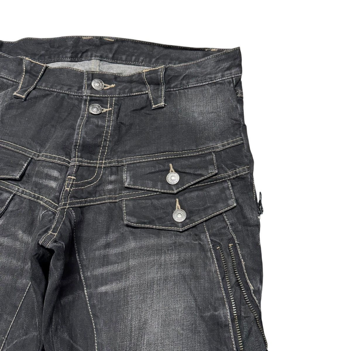 PPFM PPFM Bondage Black Denim Jeans Size US 32 / EU 48 - 7 Thumbnail