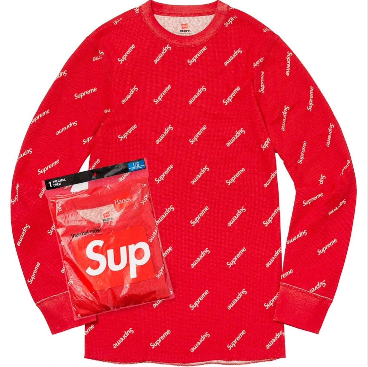 Thermal Wear Supreme X Hanes Thermal Crew Supreme Hanes Bones
