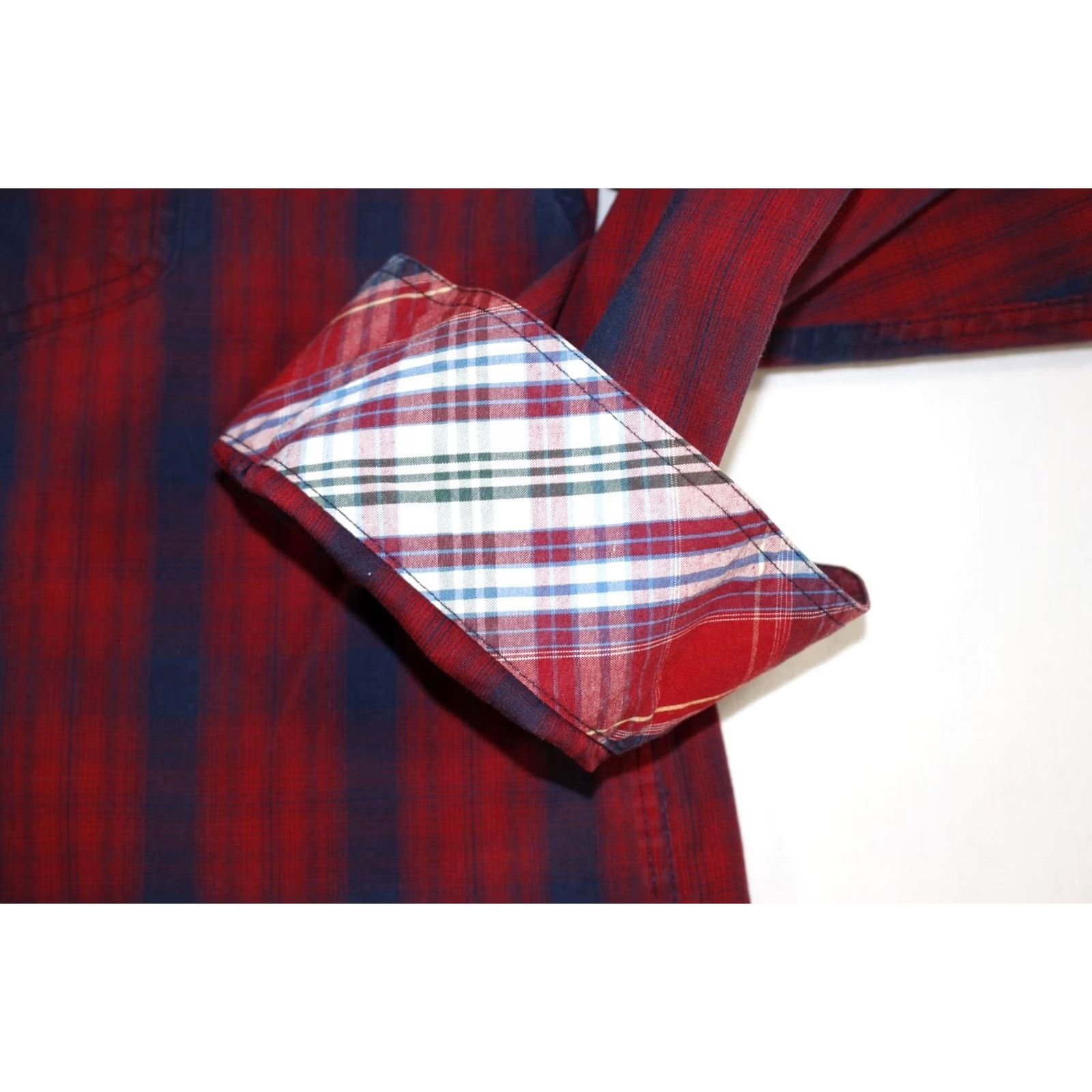Vintage Panhandle Shirt Men's L Tuf Cooper Performance Button Down Western Rodeo Plaid Red Size US L / EU 52-54 / 3 - 3 Thumbnail