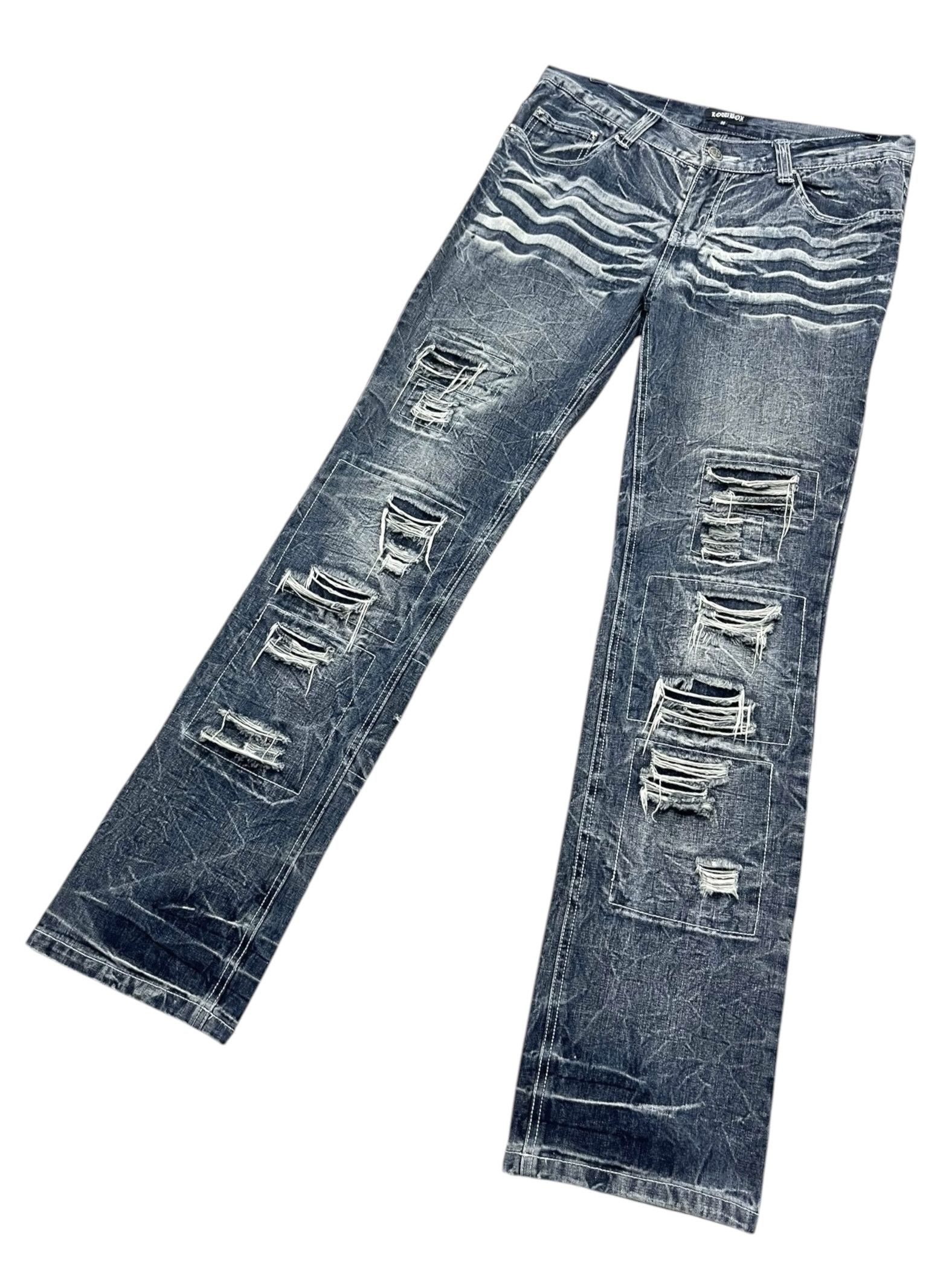 LOWBOX 🤘🏼LOWBOX Ripped Grunge Punk Rock Denim Undercover Style Size US 32 / EU 48 - 5 Thumbnail