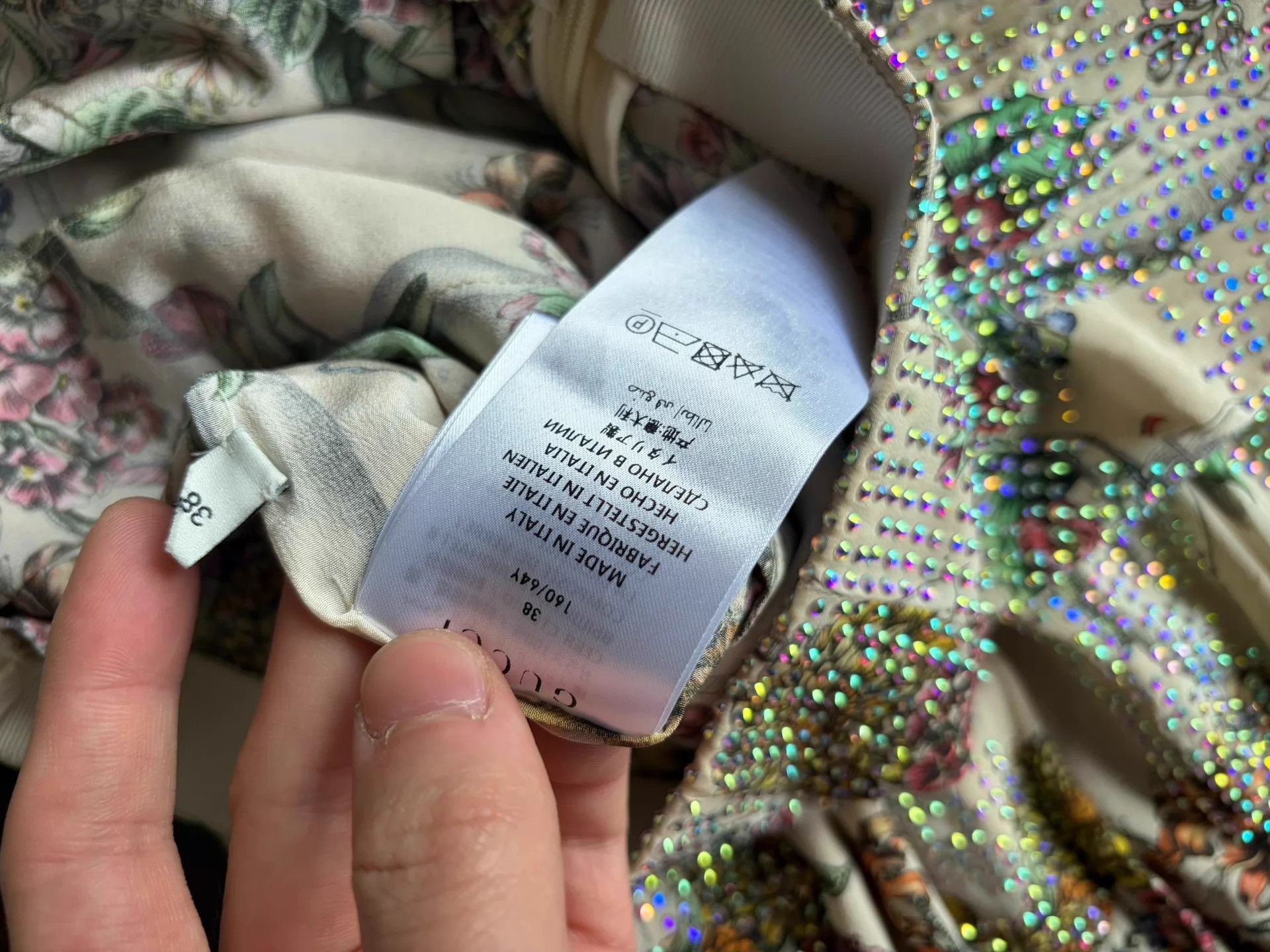 Gucci Gucci Floral Crystal Embellished Runway Skirt Size 26" / US 2 / IT 38 - 4 Thumbnail