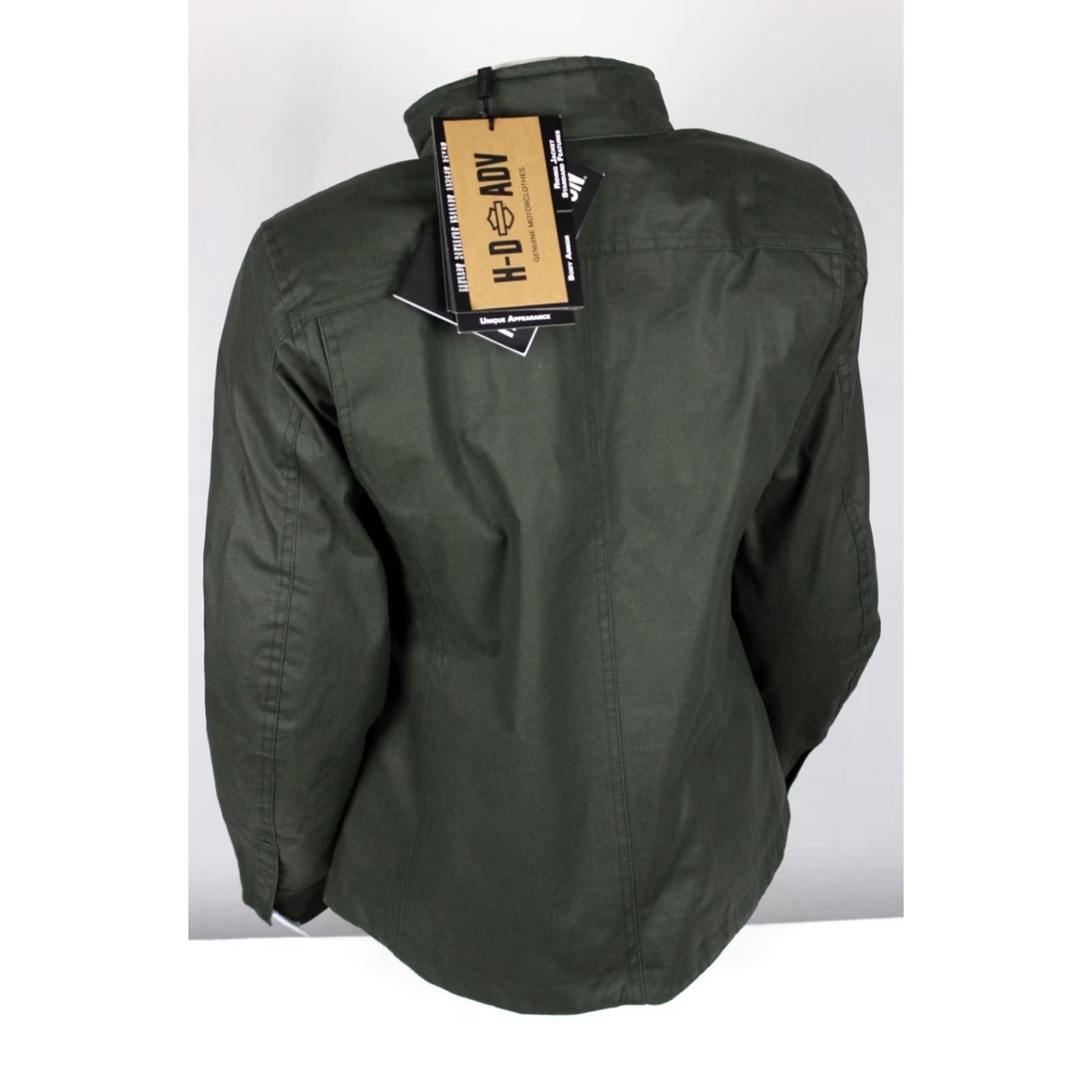 Harley Davidson Harley-Davidson Women's Mesa ADV Waxed Riding Jacket Medium Green Ghost Pads Size M / US 6-8 / IT 42-44 - 2 Thumbnail