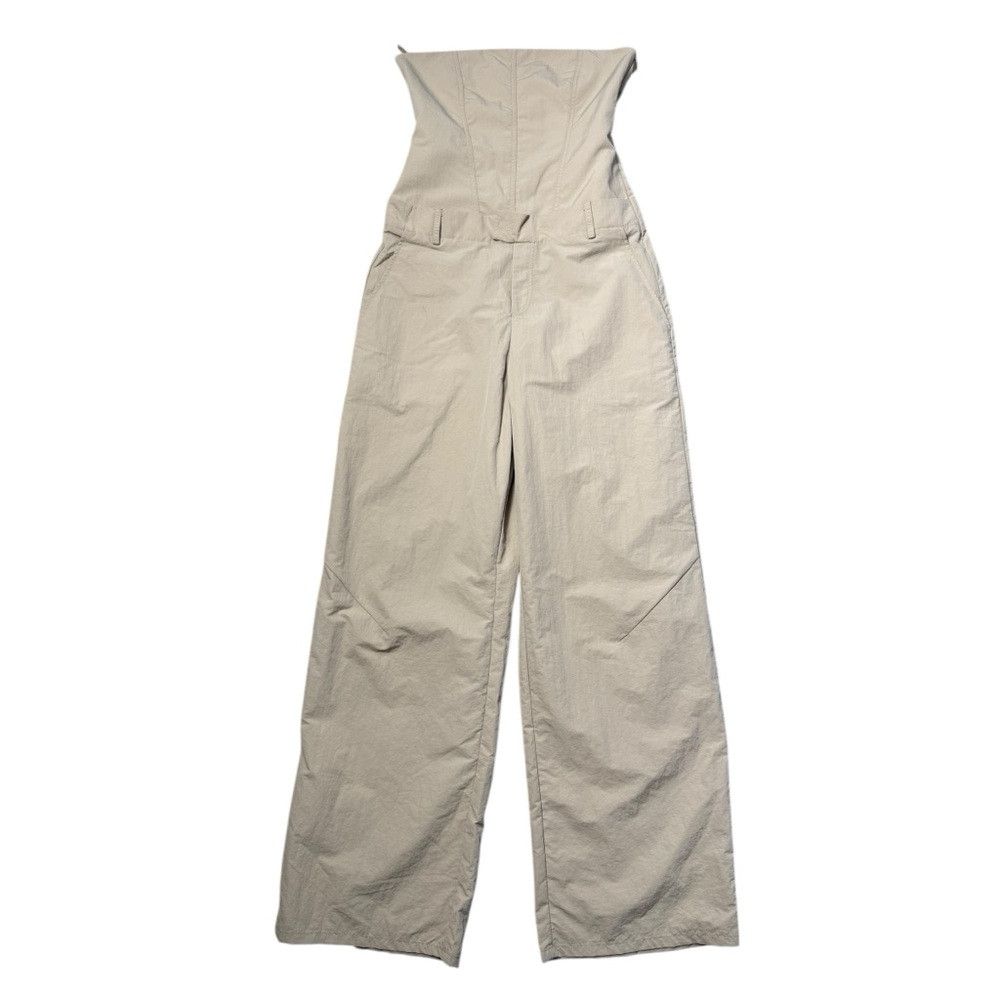 Zara New Zara Strapless Beige Straight Leg Jumpsuit 2712/224 Siz Size 32" / US 10 / IT 46 - 4 Thumbnail