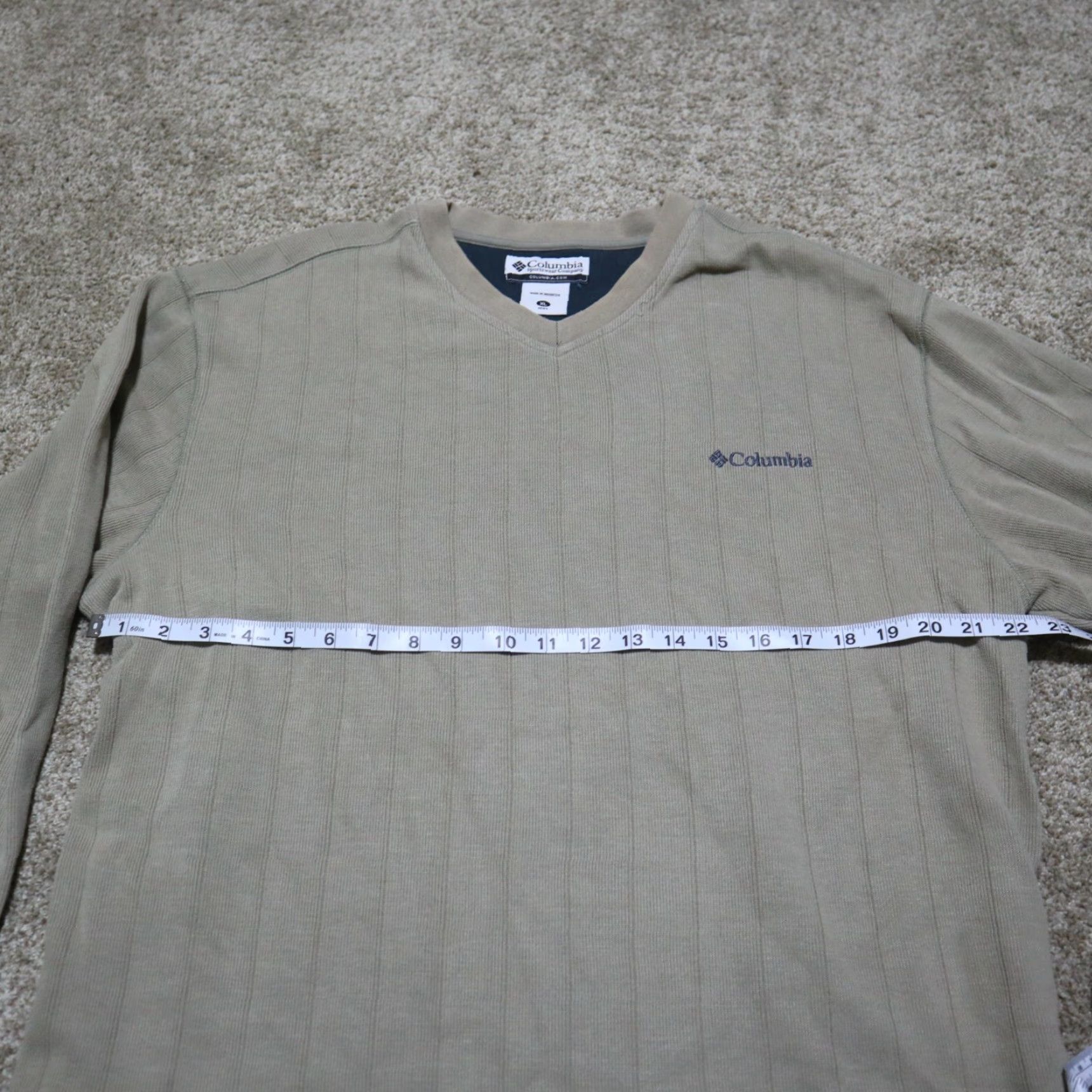 Vintage Columbia Sweater Shirt Mens XL Tan Brown Ribbed Knit Crew-neck Classic Size US XL / EU 56 / 4 - 5 Thumbnail