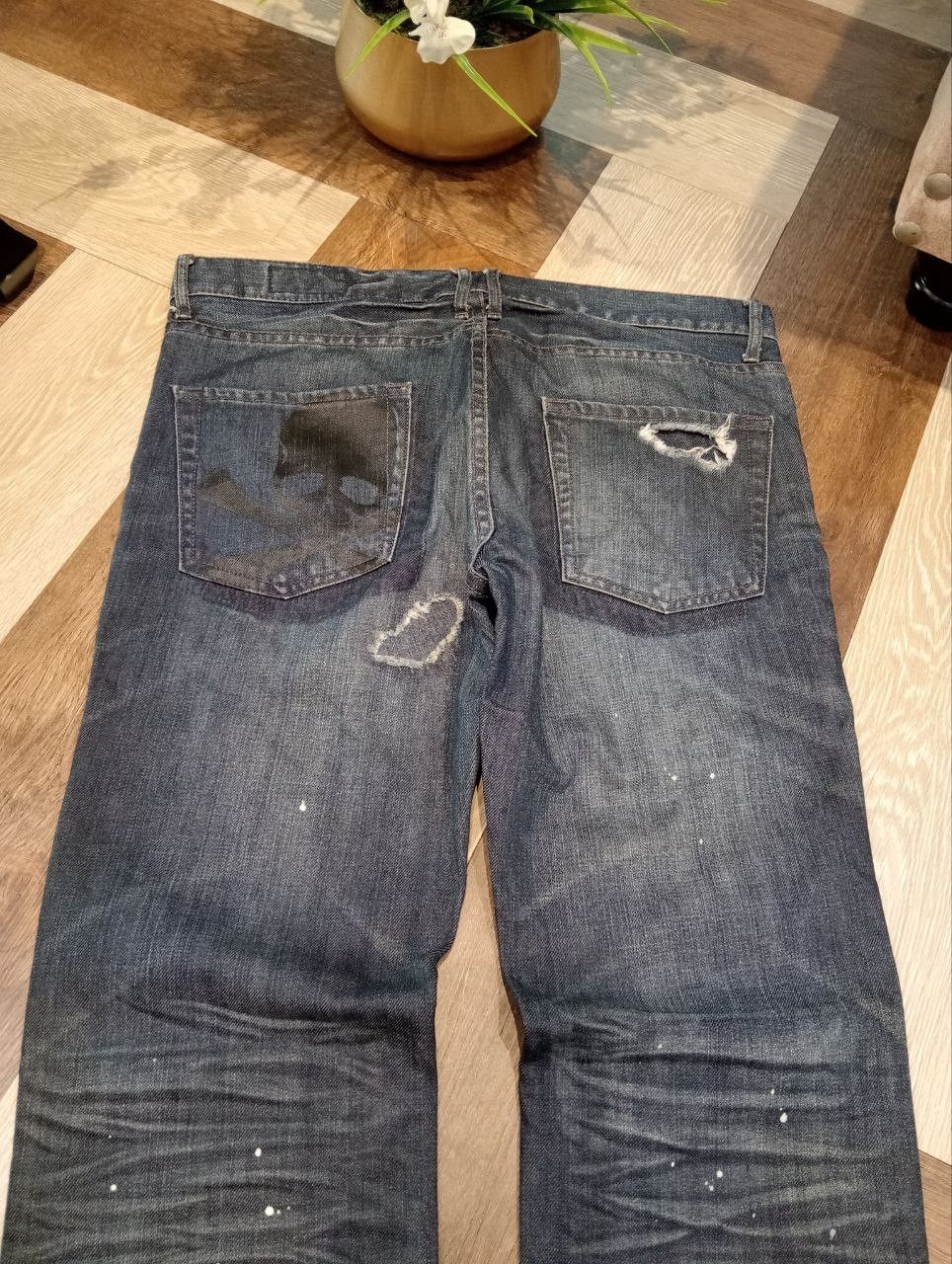 semanticdesign SEMANTIC DESIGN x ROEN SKULLS DISTRESSED DENIM Size US 35 - 12 Thumbnail