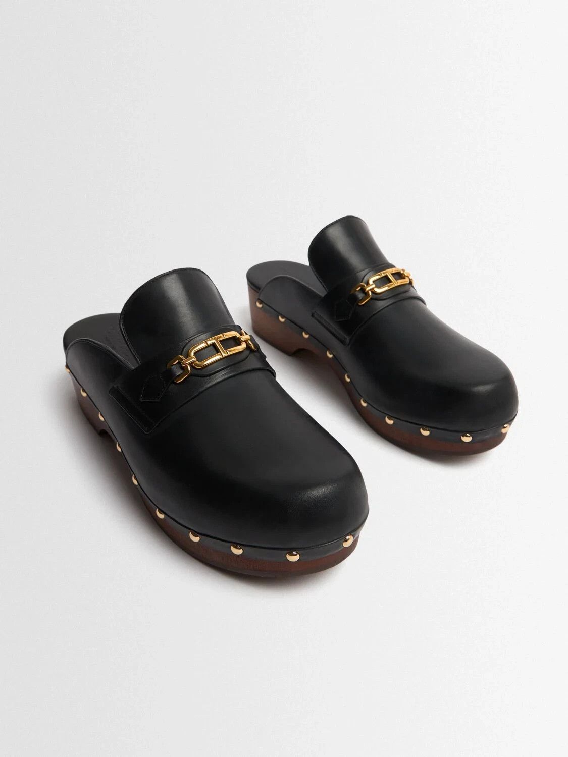 Tom Ford TOM FORD Whitney $1250 Black Leather Clogs New & Authentic Size US 7.5 / IT 37.5 - 2 Thumbnail