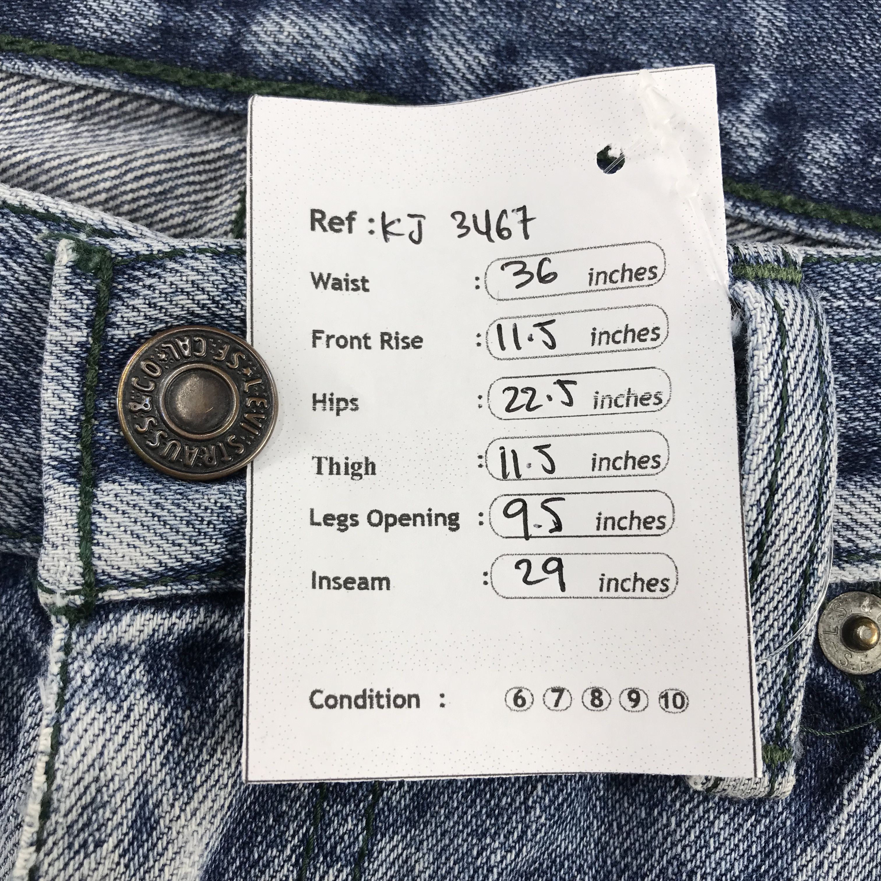 Levi's Vintage Levis 517 Bootcut Jean Distressed Faded Denim KJ3467 Size US 36 / EU 52 - 20 Thumbnail