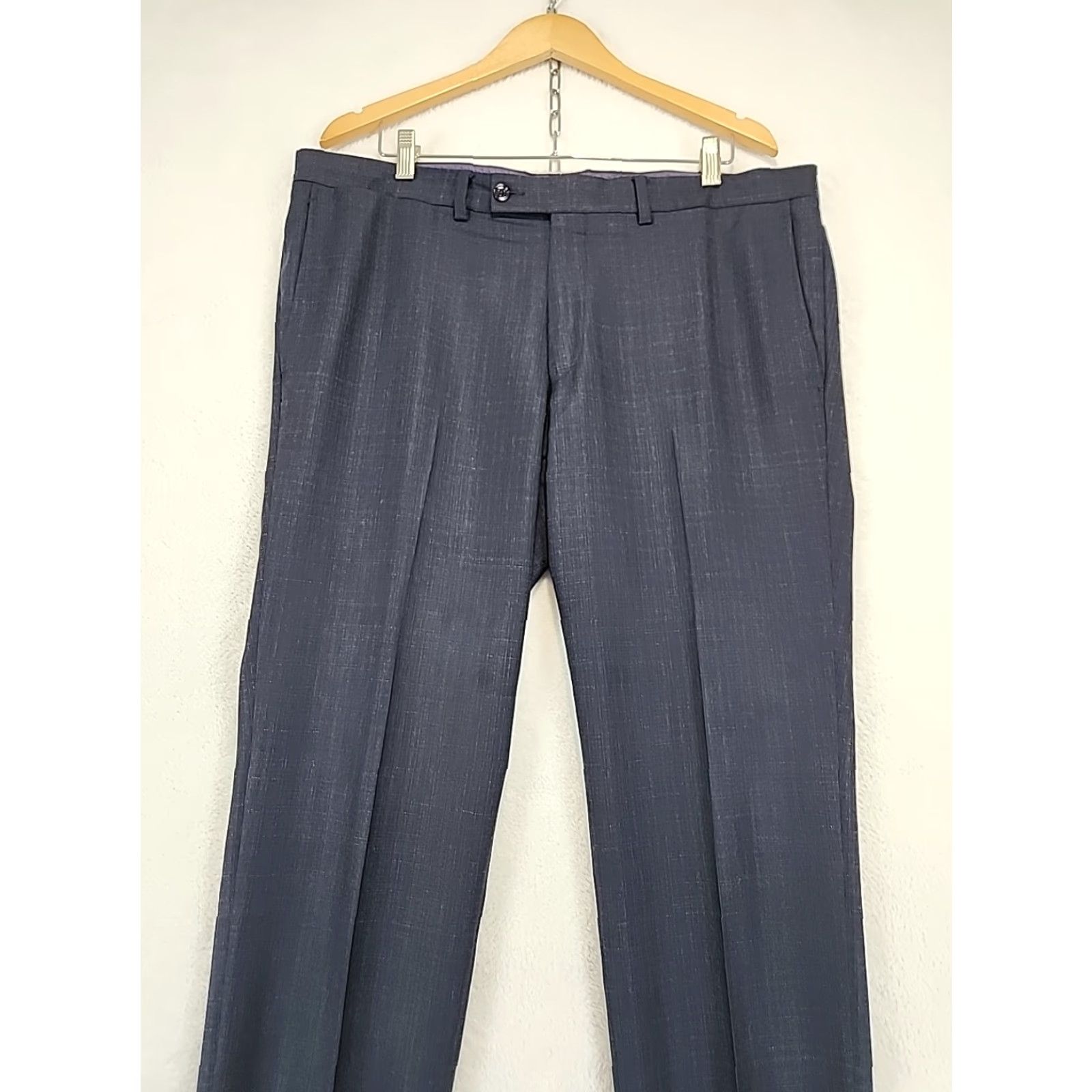 Ted Baker Ted Baker Jefferson Dress Pants Men's 38R Navy Blue 100% Wool Office Academia Size US 38 / EU 54 - 2 Thumbnail