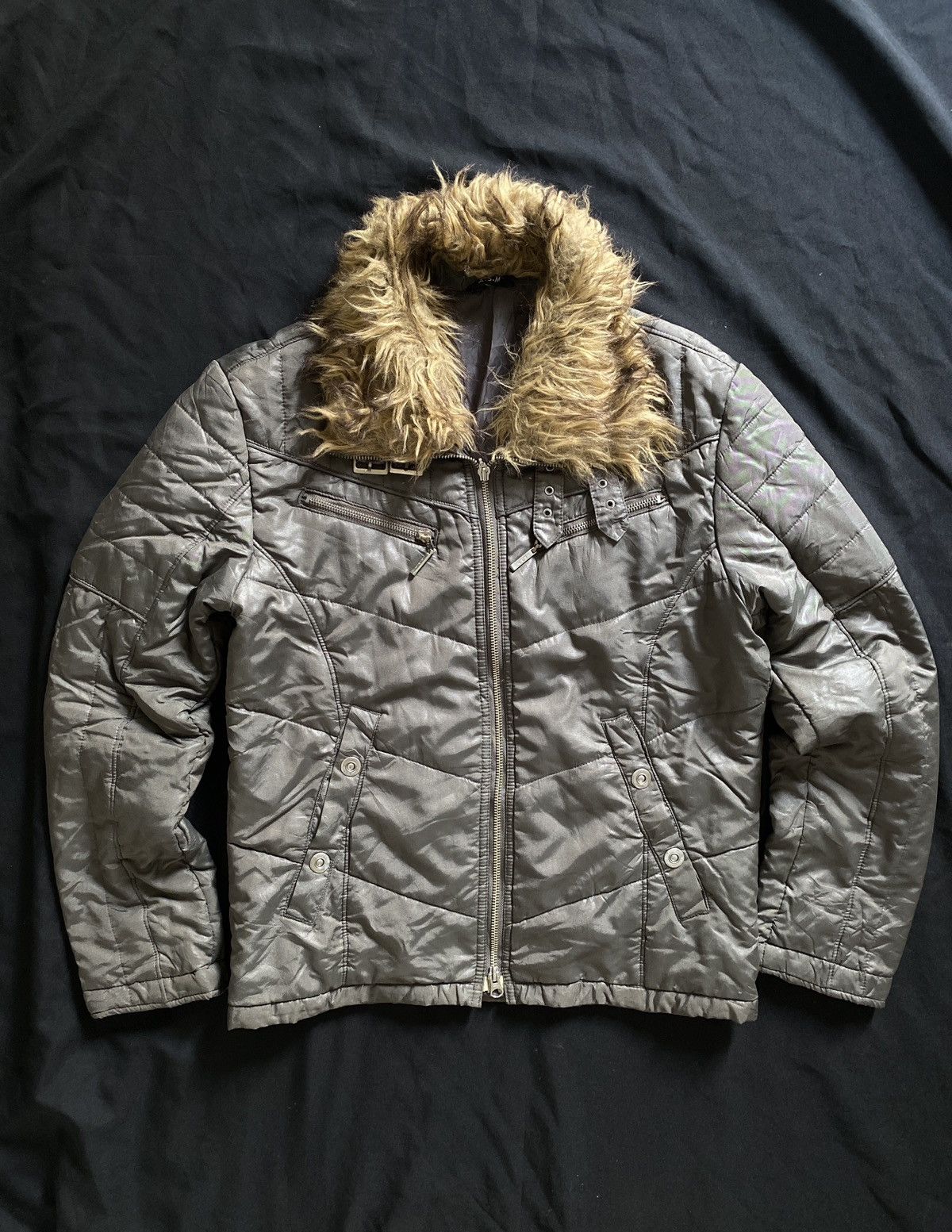 ASM Trim Fur Apocalypse Style Vkei Jacket