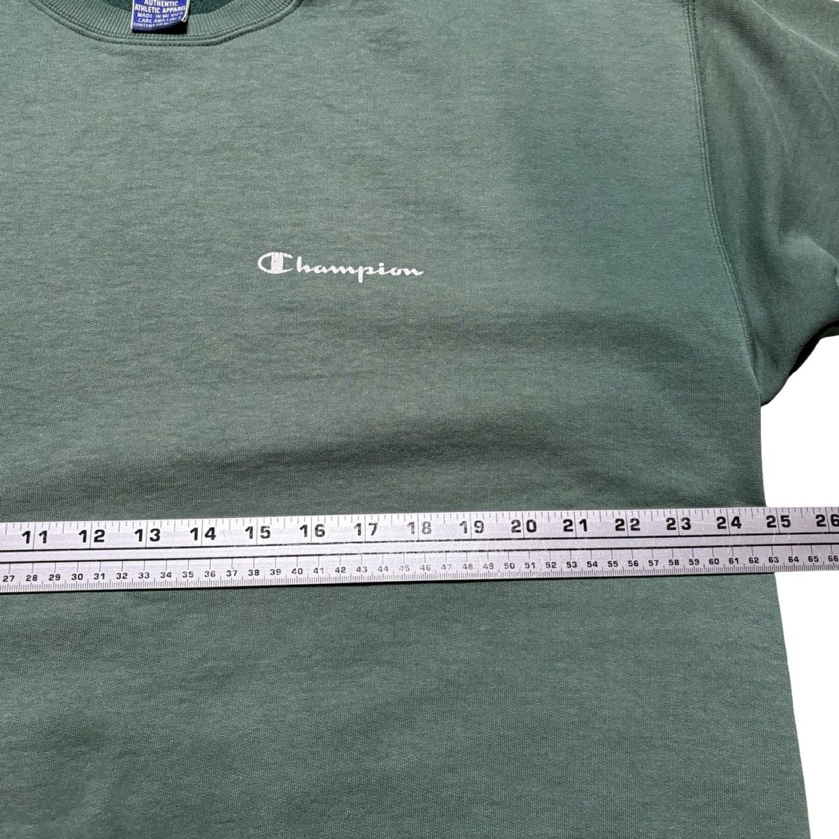 Champion Vintage 90s Champion Faded Forest Green Pullover Sweatshirt Size US XL / EU 56 / 4 - 5 Thumbnail