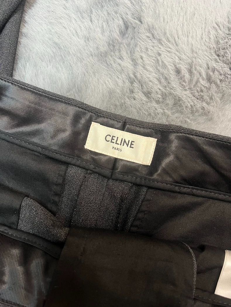 Celine Celine size US 48 Black and Grey Wool Pencil Trousers for Size US 32 / EU 48 - 3 Thumbnail