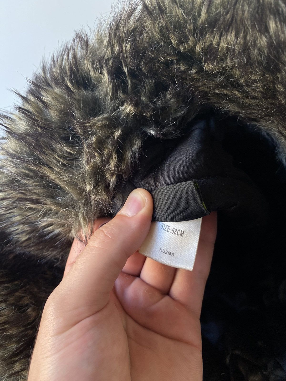 Cccp 🇺🇸 Vintage 90s 100% Leather USSR Fur Mohair Soviet Hat Size ONE SIZE - 7 Thumbnail