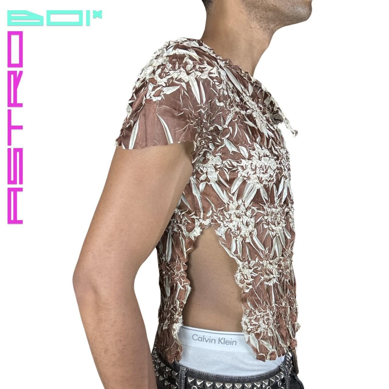 Other ASTROBOI* BROWN METALLIC PLEATED POPCORN T-SHIRT Size US M / EU 48-50 / 2 - 3 Thumbnail