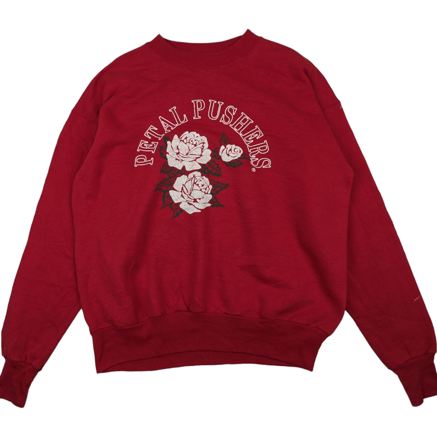 Hanes Vintage 90's 1998 PETAL PUSHERS Flower Rose Sweatshirt Size US M / EU 48-50 / 2 - 2 Thumbnail