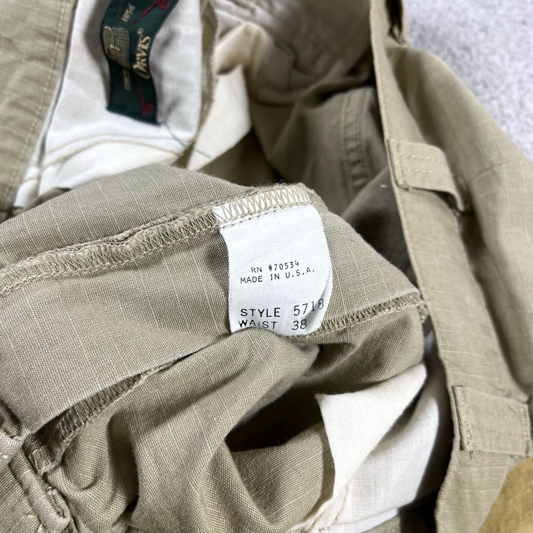 Orvis Orvis Pants Mens 38x29 Hunting Brush Guard Double Knee Vintage Outdoor Canvas Khakis Adults Regular Beige Front Flat Pockets 80s 90s Nature Mens Size US 38 / EU 54 - 3 Thumbnail