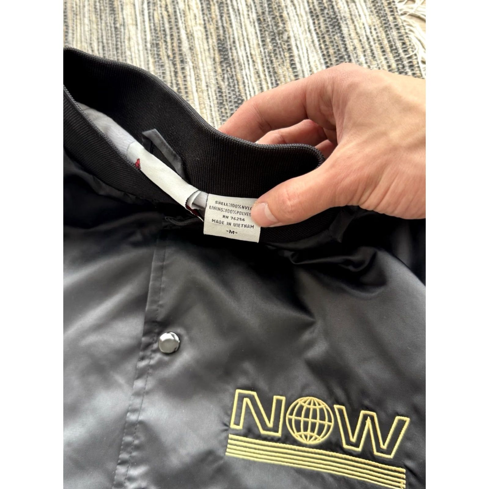 Logo 7 VINTAGE Cardinal Bomber Jacket Men M Black Logo 90s Streetwear City USA Designer Size US M / EU 48-50 / 2 - 7 Thumbnail