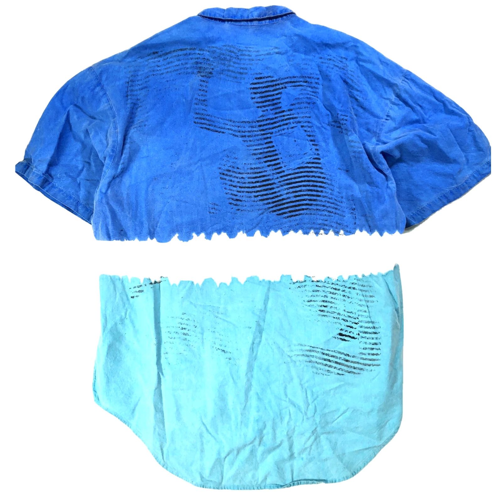 Ocean Pacific VINTAGE Ocean Pacific Tie Dye Button Up Shirt Blue Surf Graphic J21 M Adults 90s Shirt Size US M / EU 48-50 / 2 - 7 Thumbnail
