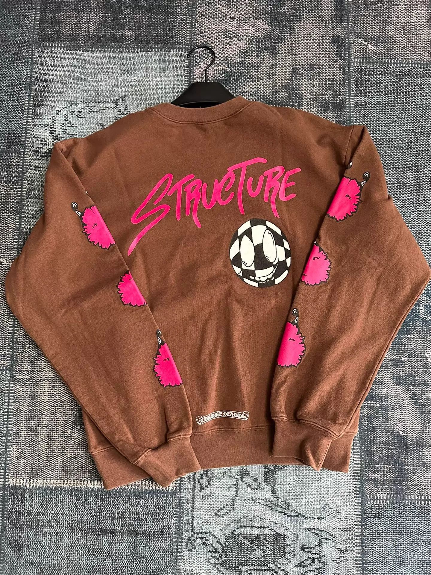 Chrome Hearts Brown Sweatshirt with 'Structure' Print and Graphics Size US M / EU 48-50 / 2 - 1 Thumbnail