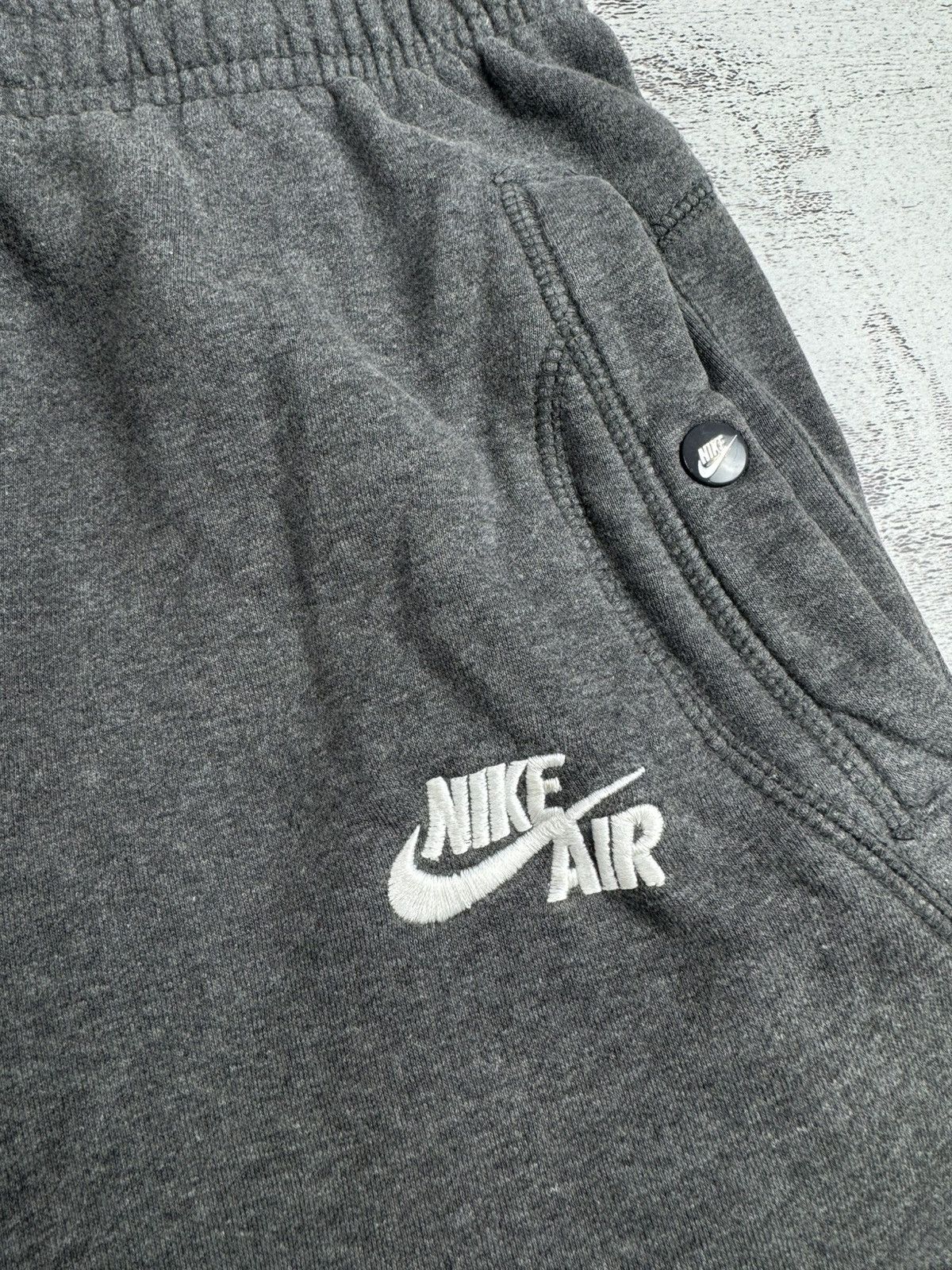 Nike Nike Air Medium Gray Men Baggy Wide Sweat Pants Trousers Activewear Cotton Sport Size US 32 / EU 48 - 6 Thumbnail