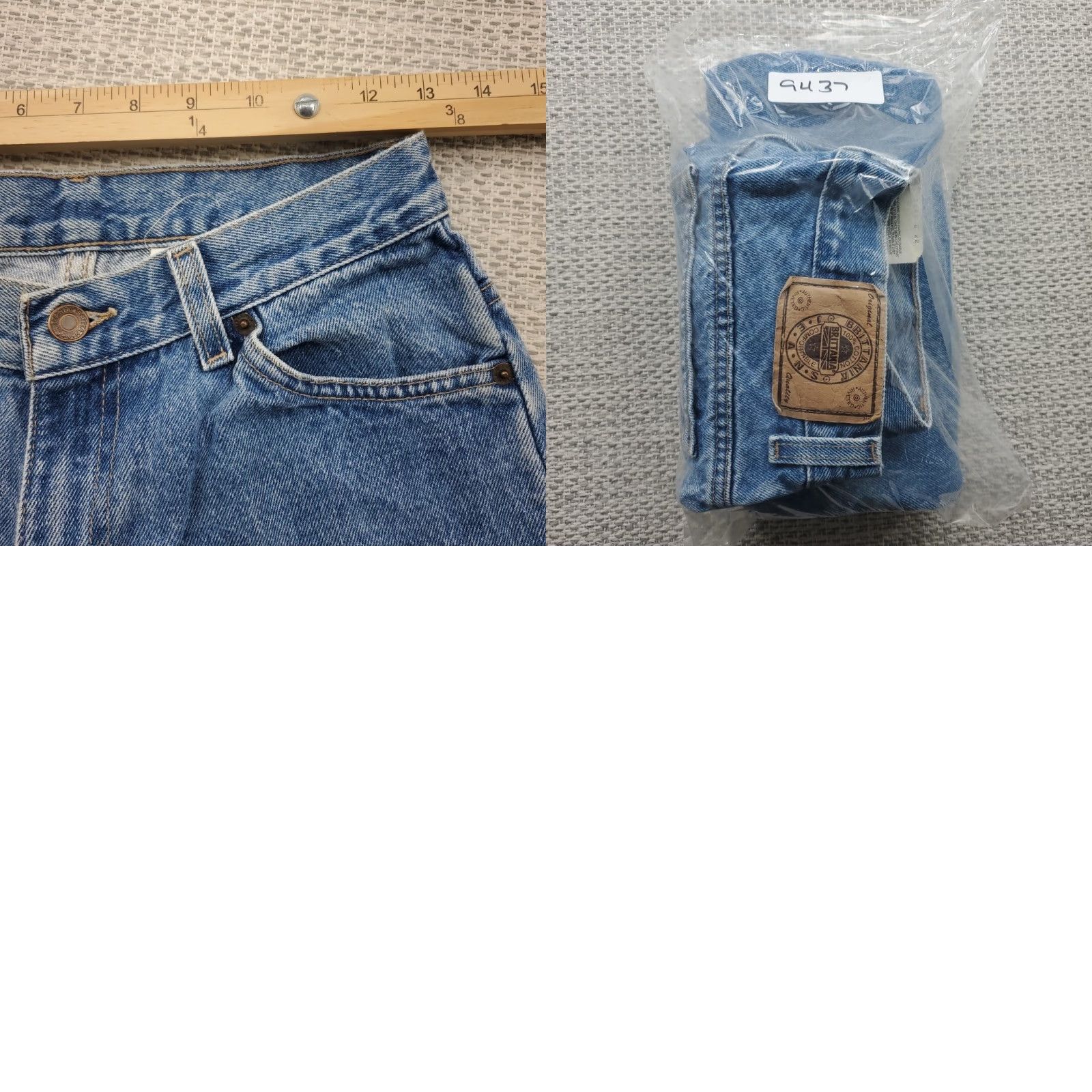 Denime VINTAGE Brittania Denim Jeans Pants Mens 29x32 Blue 90s 80s Relaxed Fit Jeans Pants Mens Blue Denim 1990s Brittania New Wave Casual Size US 29 - 9 Thumbnail