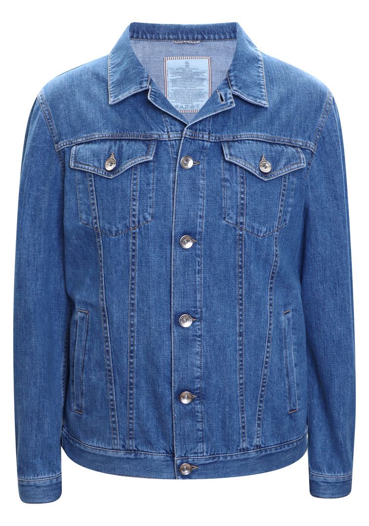 Brunello Cucinelli o1w1db10125 Denim Jacket in Blue Size US M / EU 48-50 / 2 - 3 Thumbnail
