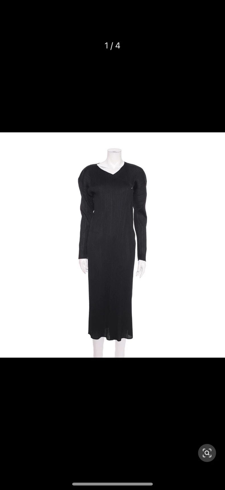 Issey Miyake Issey Miyake size:3 Black long-sleeved pleated dress Size S / US 4 / IT 40 - 1 Thumbnail