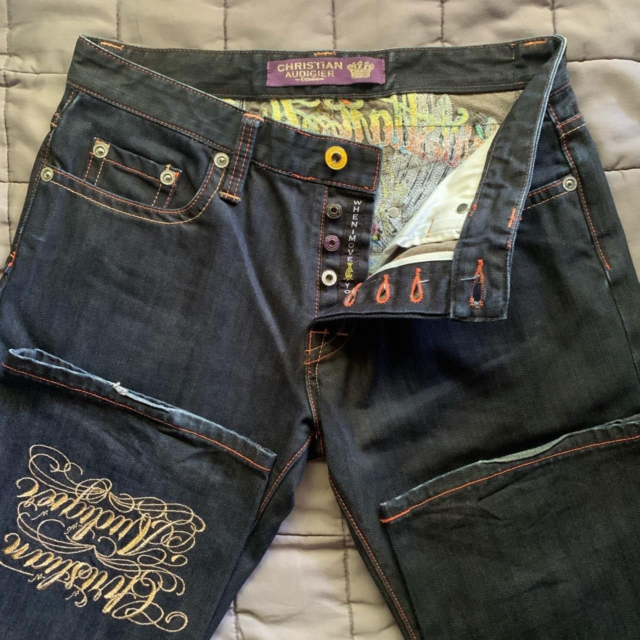 Ed Hardy Christian Audigier jeans/ Waist 34/Length 34 Size US 34 / EU 50 - 3 Thumbnail
