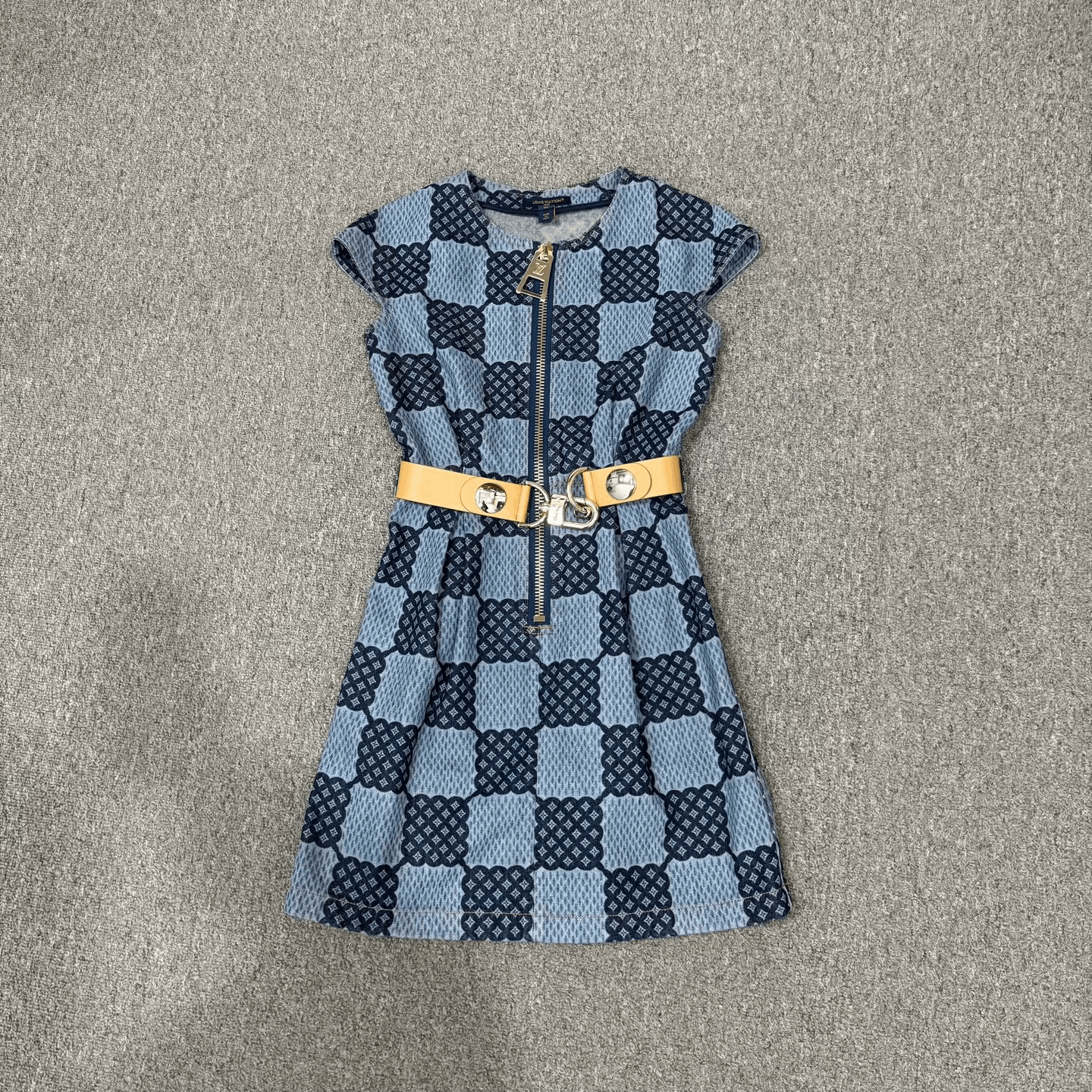 Louis Vuitton Louis Vuitton Blue Monogram Check Dress Size M / US 6-8 / IT 42-44 - 1 Thumbnail