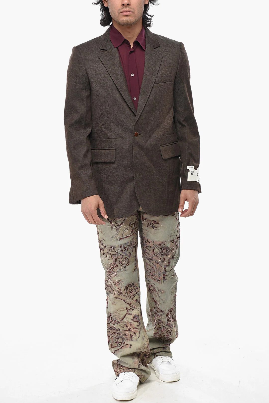 Off-White og1mm0426 Wool-Twill Blazer in Brown Size US M / EU 48-50 / 2 - 5 Thumbnail