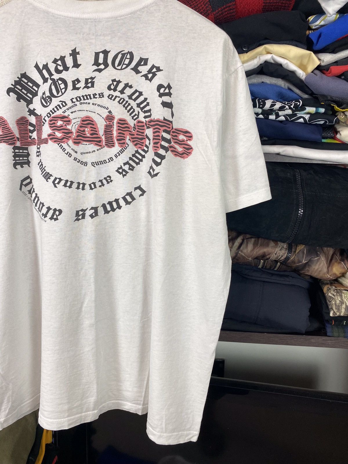 Allsaints × Japanese Brand × Vintage Y2K Vintage Allsaints Tee Shirt Archive Hype Size US M / EU 48-50 / 2 - 4 Thumbnail