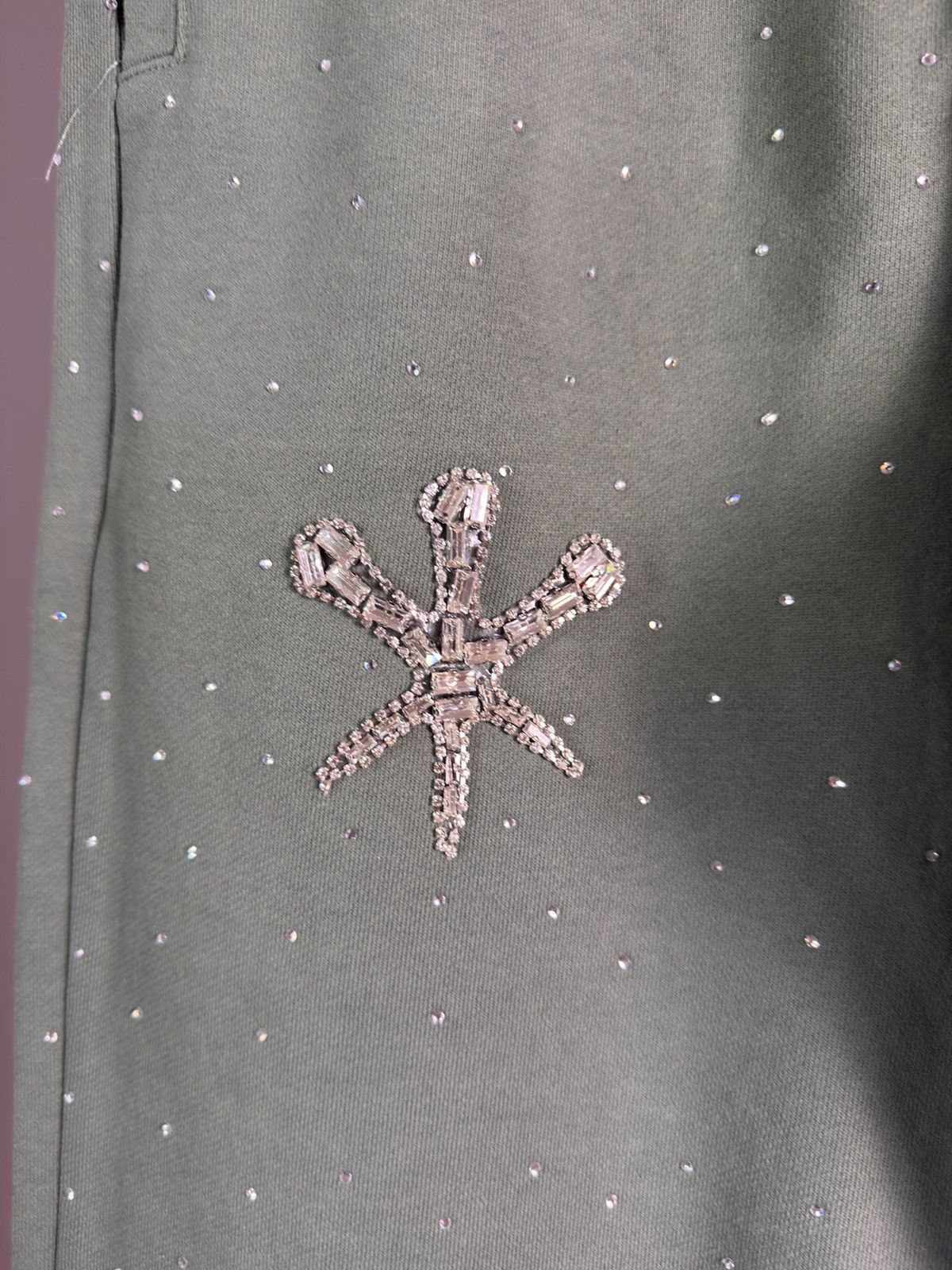 Other GFTD LA Green Rhinestone Sweatpants Size Small Oversized NWT Size US 29 - 4 Thumbnail