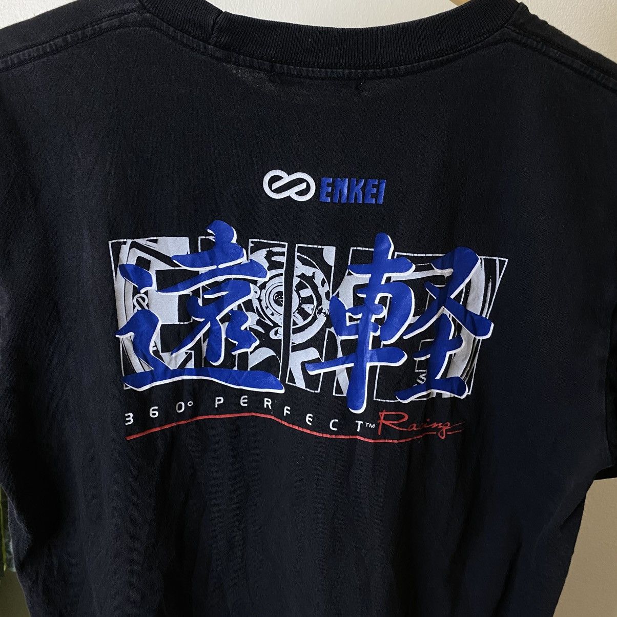 Vintage 2000s Enkei Wheels Racing T Shirt Size US L / EU 52-54 / 3 - 2 Thumbnail