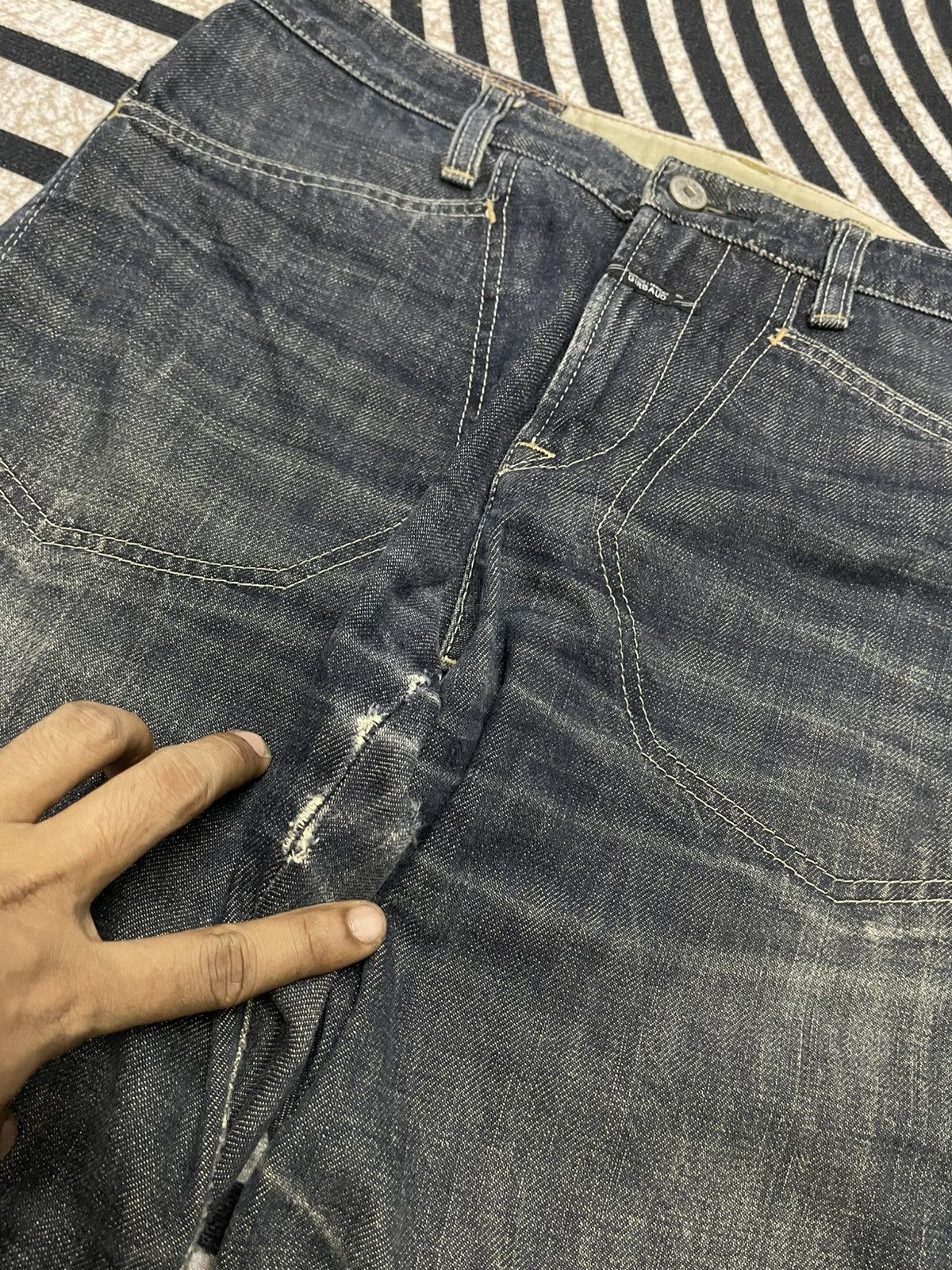Marithe + Francois Girbaud 2000s MARITHE FRANCOIS GIRBAUD CURVED SIDEBONE JEANS RARE Size US 31 - 7 Thumbnail