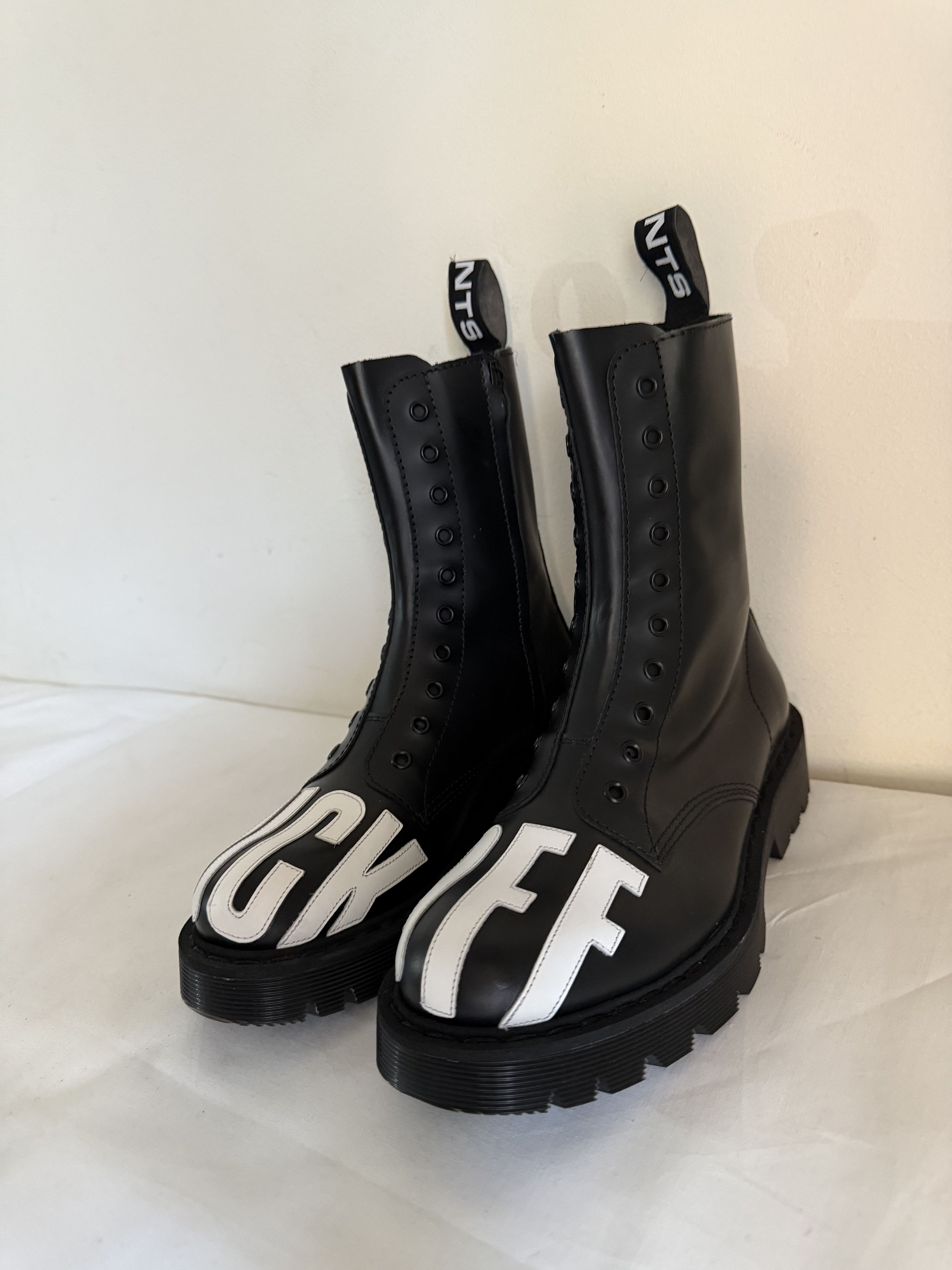 VTMNTS VTMNTS Slogan-Print Fuck-Off Army Boots Size US 7 / EU 40 - 5 Thumbnail