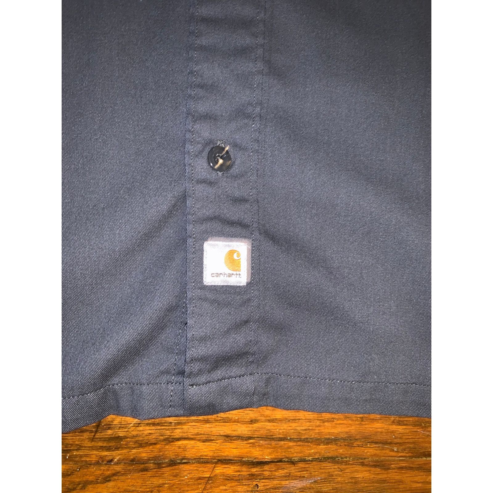 Carhartt Carhartt Work Shirt Button Up Mens XL Dark Gray Short Sleeve Size US XL / EU 56 / 4 - 3 Thumbnail