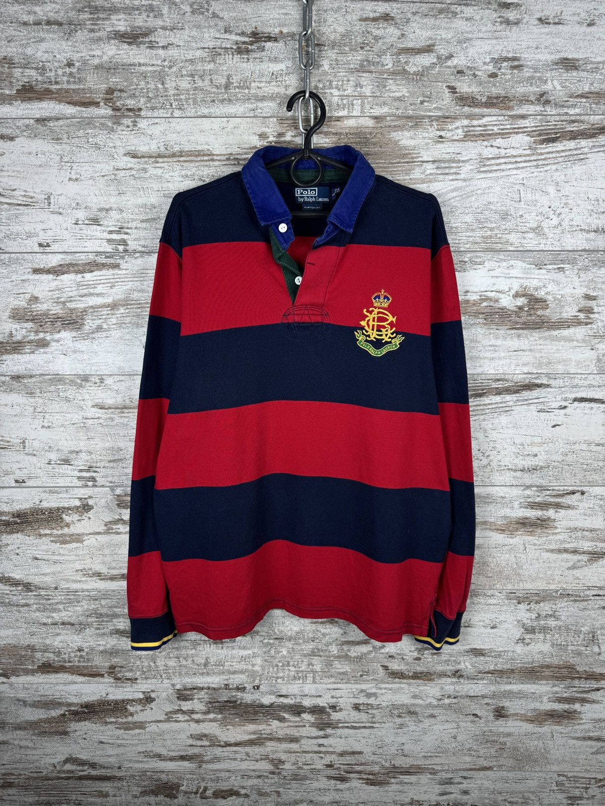 Polo Ralph Lauren Mens Vintage Polo Ralph Lauren rugby sweatshirt jacket rare Size US L / EU 52-54 / 3 - 1 Thumbnail