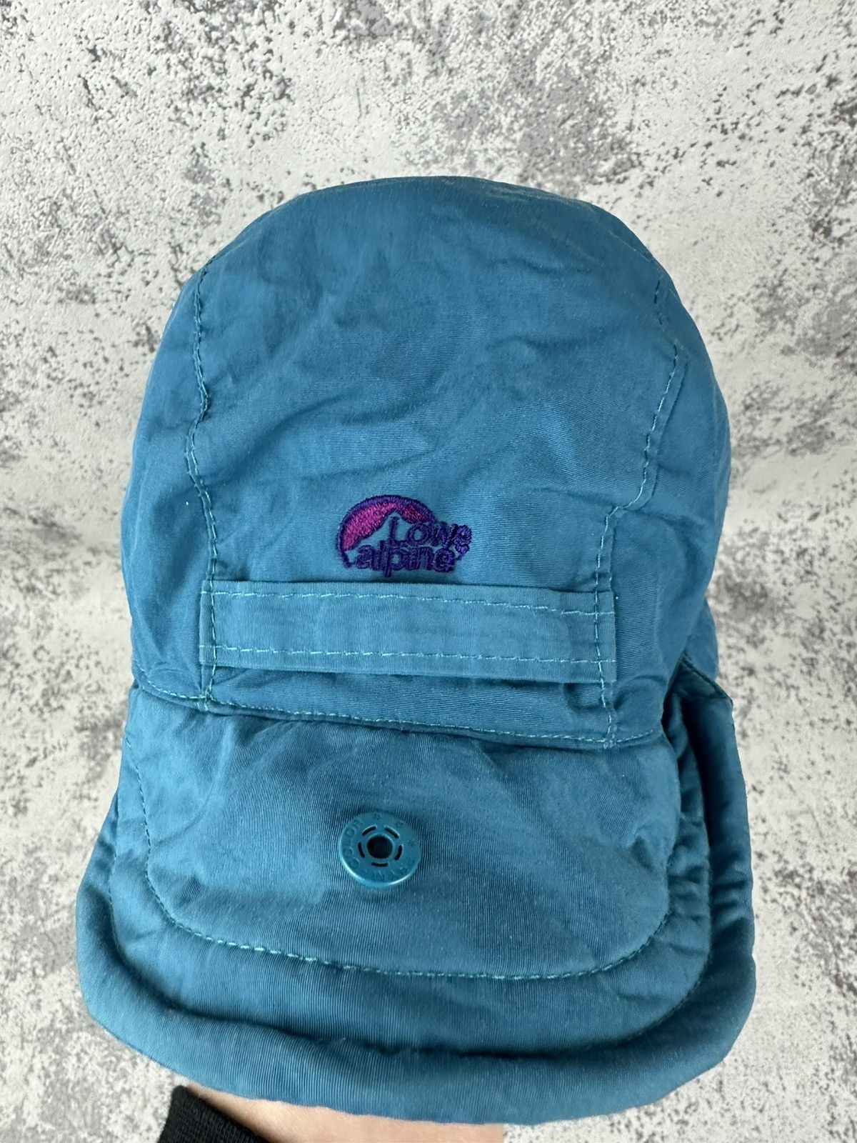 Vintage Vintage LOWE ALPINE Tracking Fleece cap Blue Size 34 - 3 Thumbnail