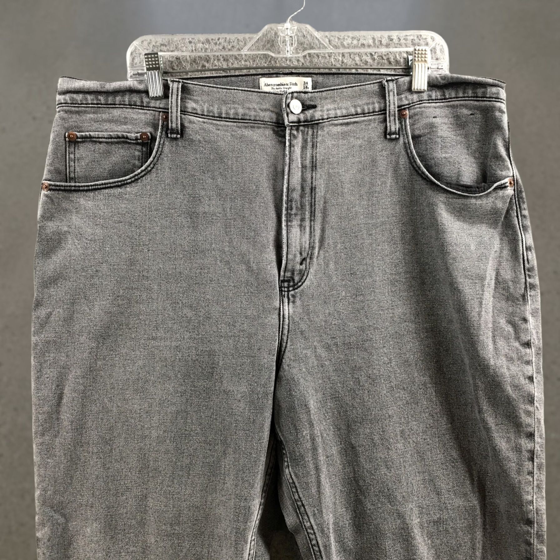 Abercrombie & Fitch Abercrombie & Fitch Jeans Womens 34 Regular Ankle Gray Zip 5-Pocket Classic Modern Vintage: No Mens Womens Only Size 24" / US 00 / IT 34 - 1 Thumbnail