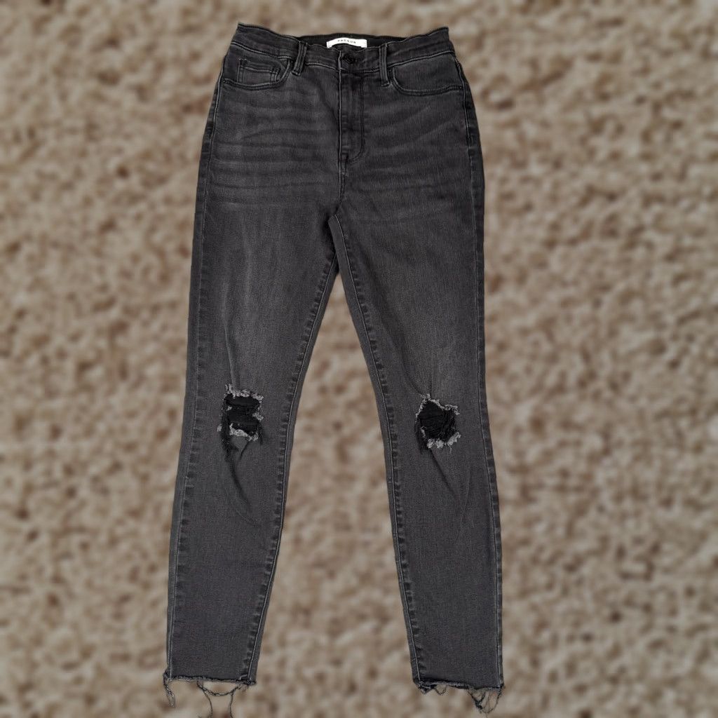 Pacsun Pacsun Jeans Womens Black High Rise Distressed Skinny Raw Hem Ankle 24x26 Denim Size 42" / US 20 - 1 Thumbnail