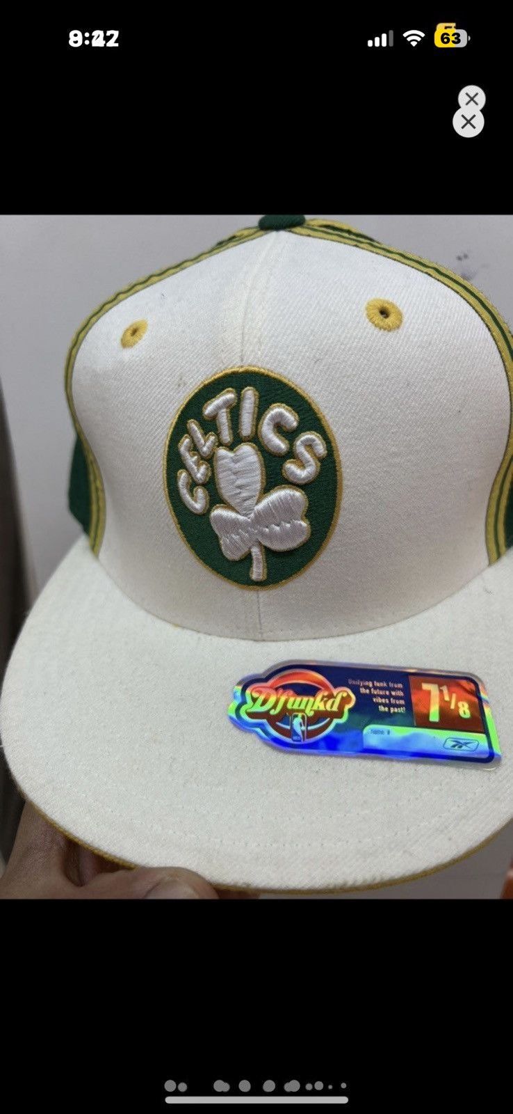 Reebok × Vintage ***FINAL DROP***RARE 00s REEBOK DUNKD BOSTON CELTICS 7 1/8 Size ONE SIZE - 2 Thumbnail