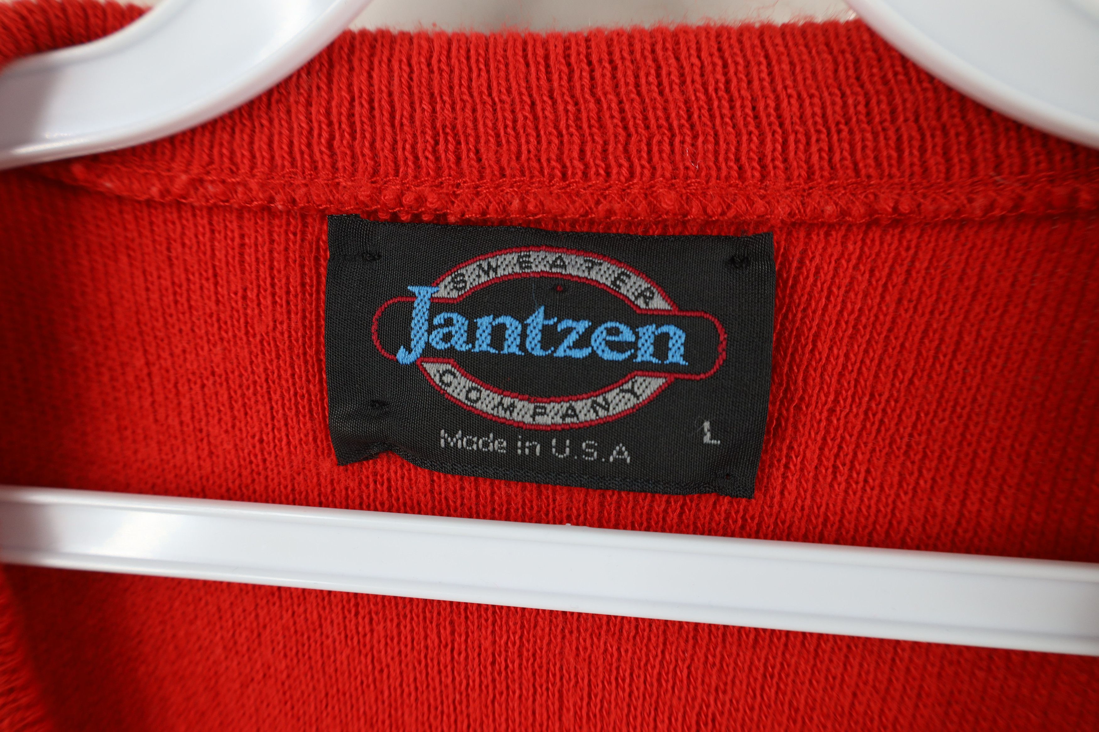 Vintage Vintage 70s Streetwear Knit V-Neck Sweater Vest Red USA Size US L / EU 52-54 / 3 - 4 Thumbnail