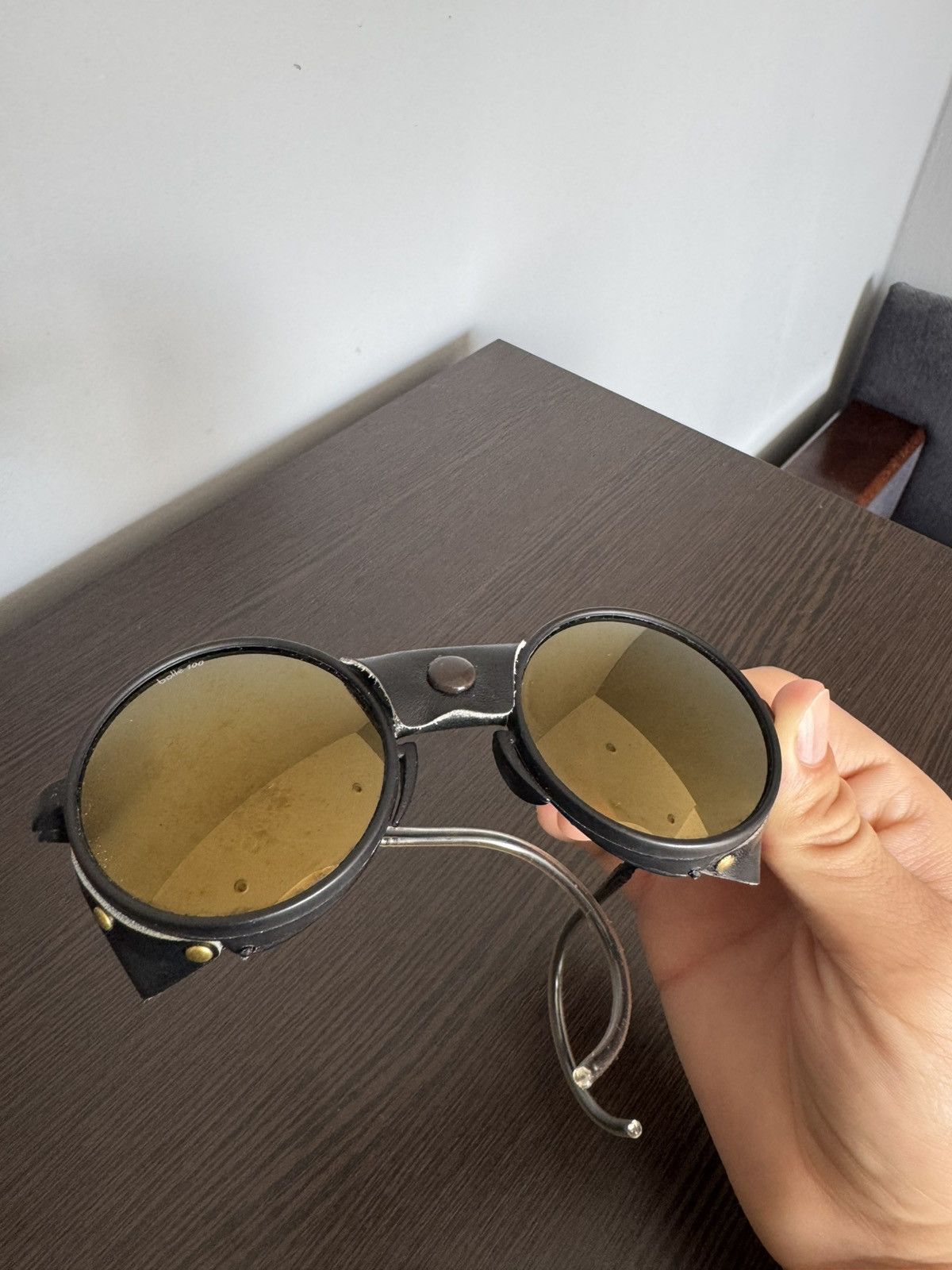 Bolle Vintage Bolle Rex 100 Round Sunglasses Brown Lens Size ONE SIZE - 3 Thumbnail