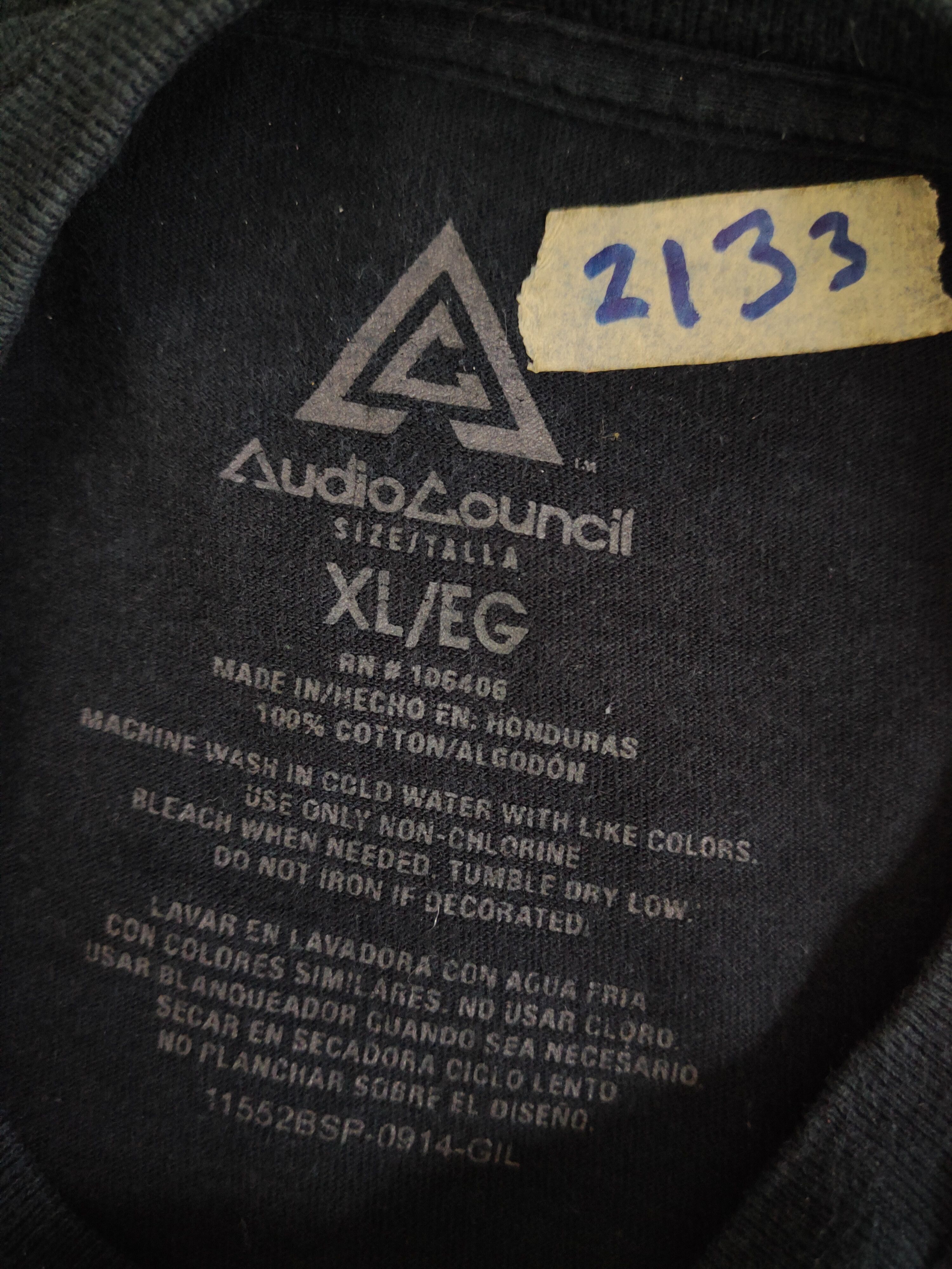 Japanese Brand DL Audio Council skull band guitar Navy T-shirt #2133 Size US M / EU 48-50 / 2 - 11 Thumbnail