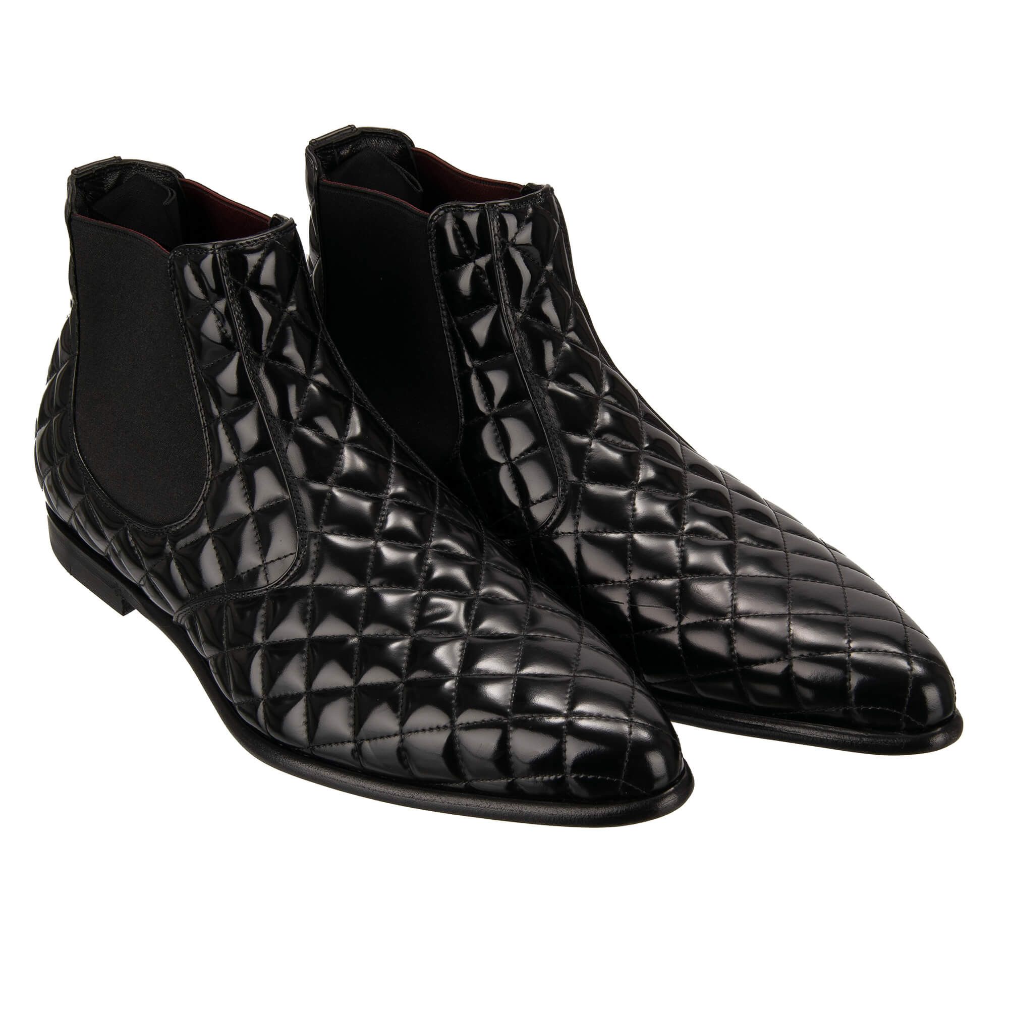 Dolce & Gabbana o1y0125 Leather Ankle Boots in Black Size US 7 / EU 40 - 2 Thumbnail
