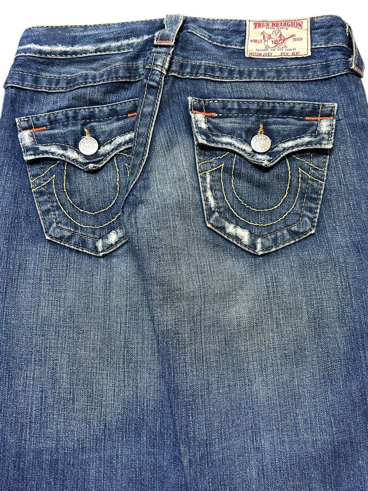 True Religion Vintage Usa True Religion Blue Faded Wash Bootcut Jeans Size 27" / US 4 / IT 40 - 6 Thumbnail