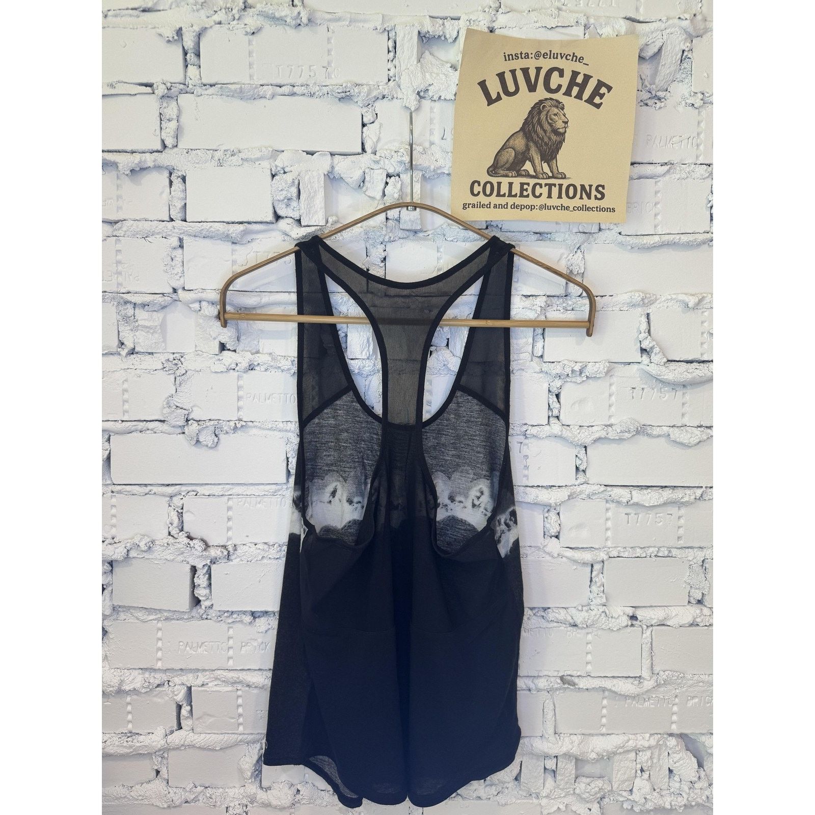 Alo Alo Tank Top Womens S Black White Tie Dye Racerback Size S / US 4 / IT 40 - 3 Thumbnail